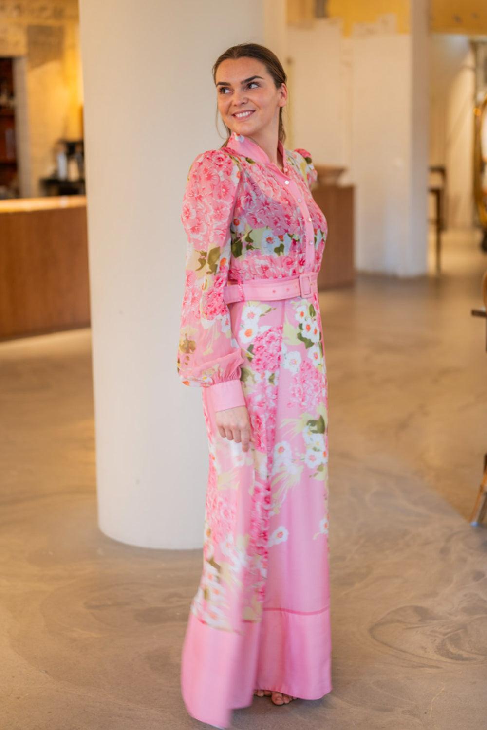 Organza Belt Dress Cherry Blossom