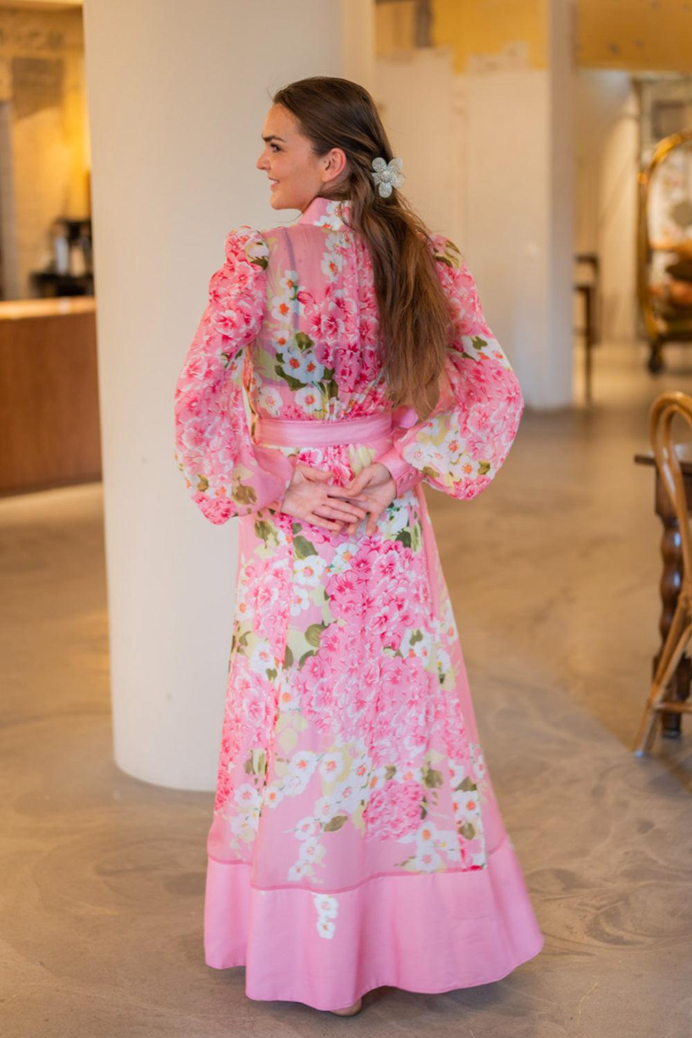 Organza Belt Dress Cherry Blossom