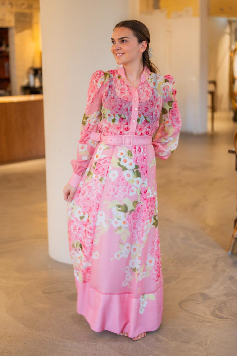 Organza Belt Dress Cherry Blossom