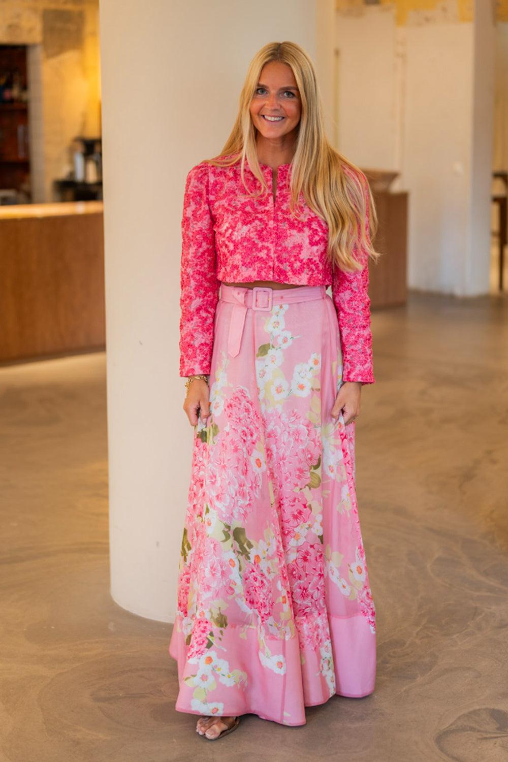 Organza Maxi Skirt Cherry Blossom