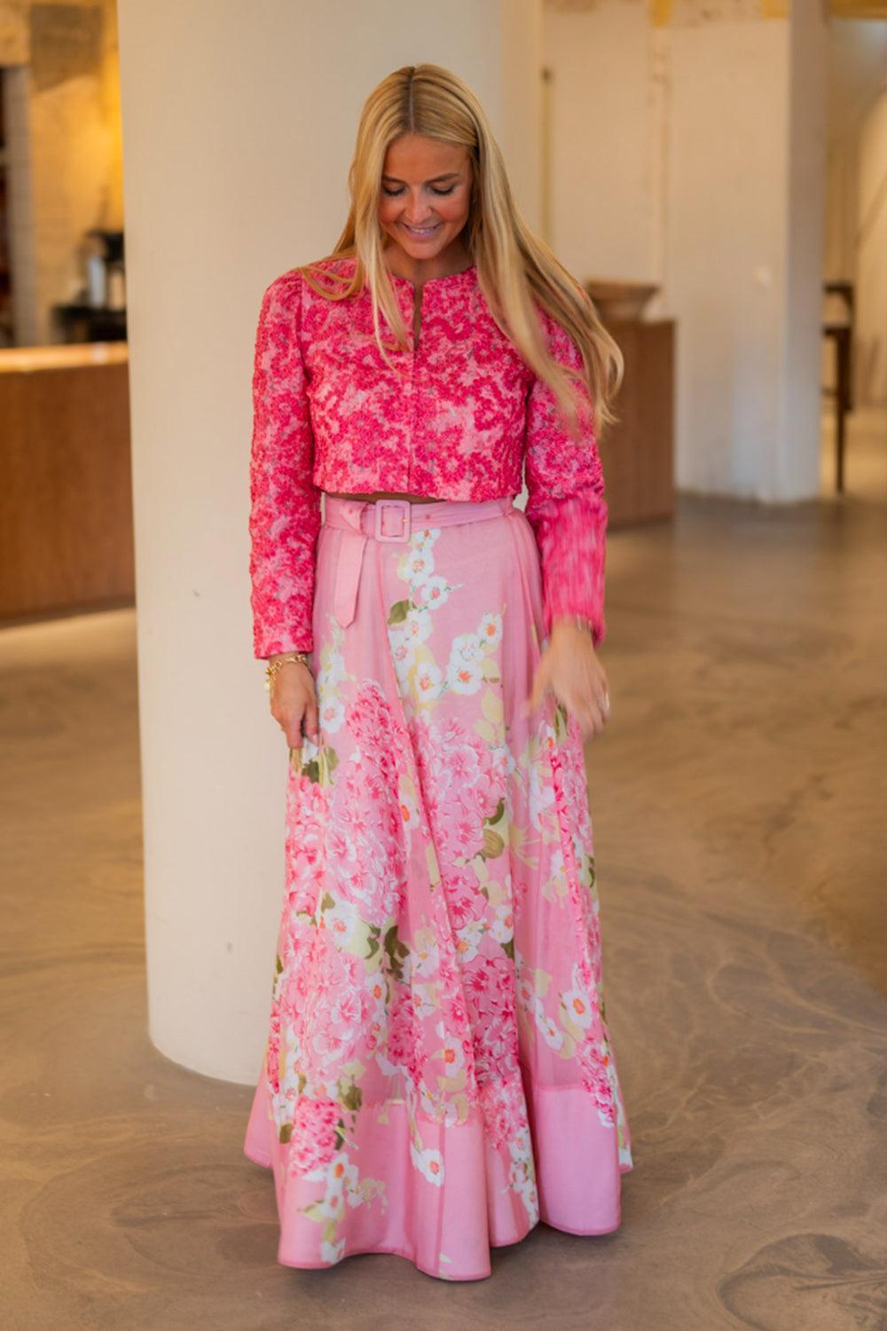 Organza Maxi Skirt Cherry Blossom