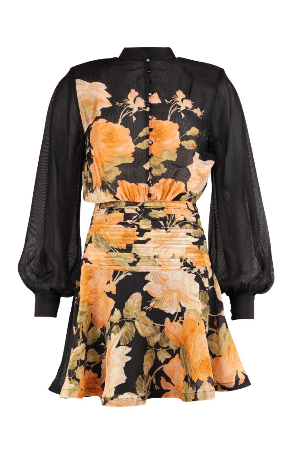Organza Mini Dress Midnight Field