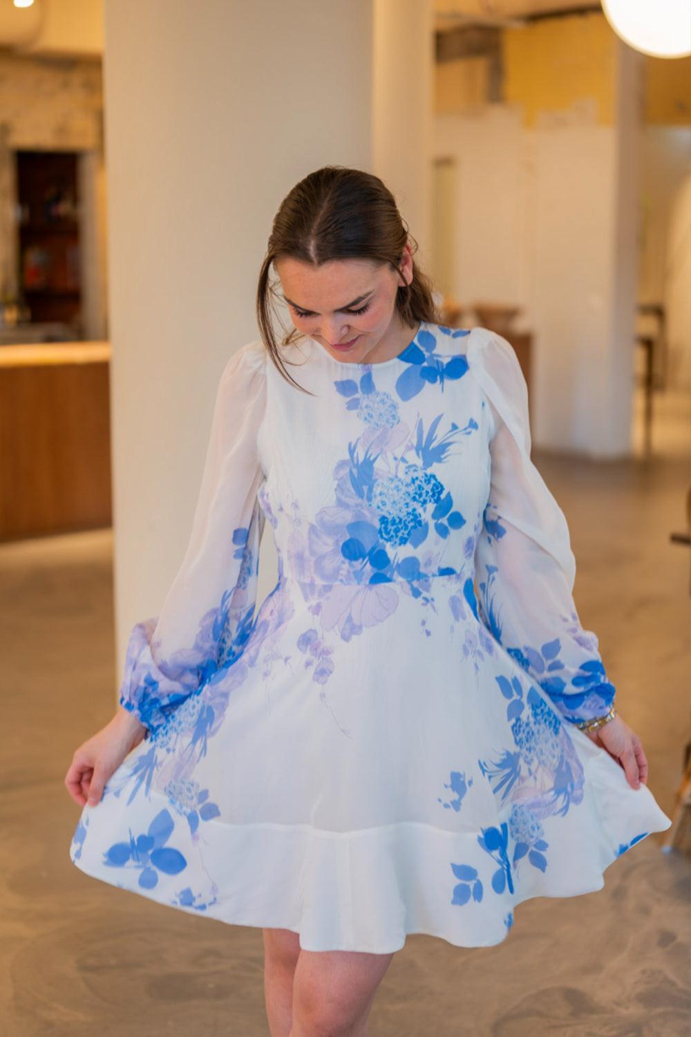 Organza Mini Dress Skylight