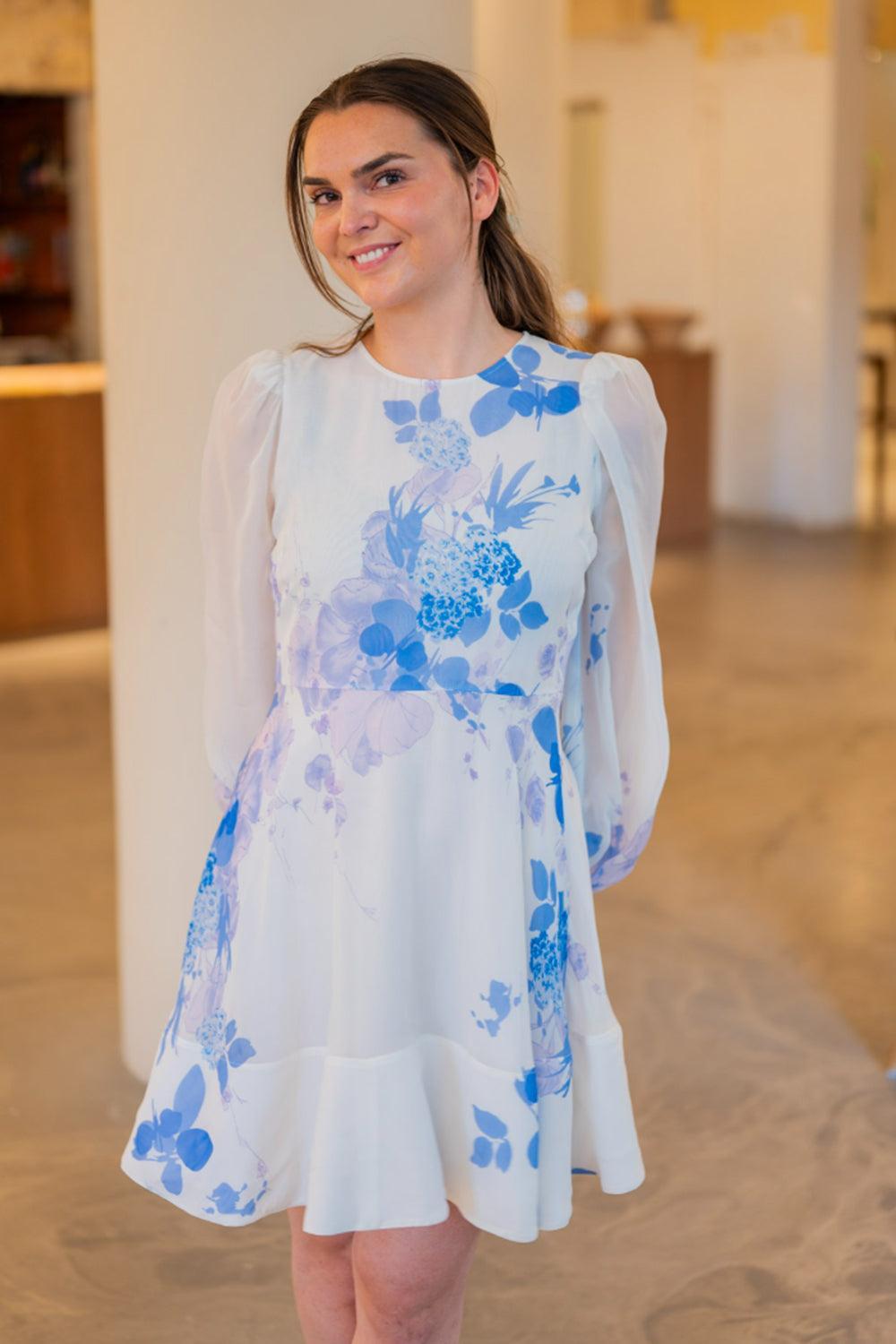 Organza Mini Dress Skylight