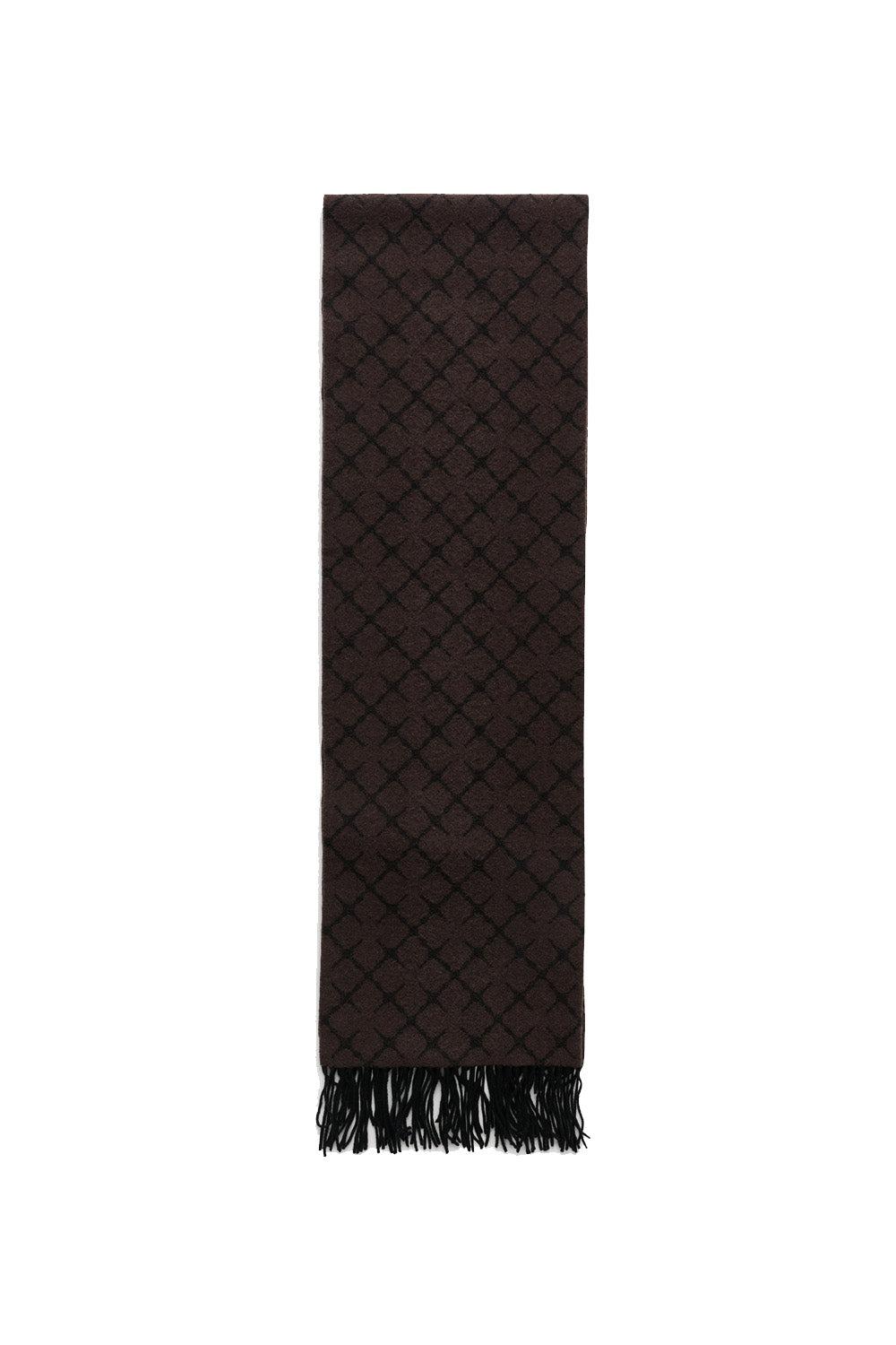 Ortega cashmere-blend scarf Dark Chocolate
