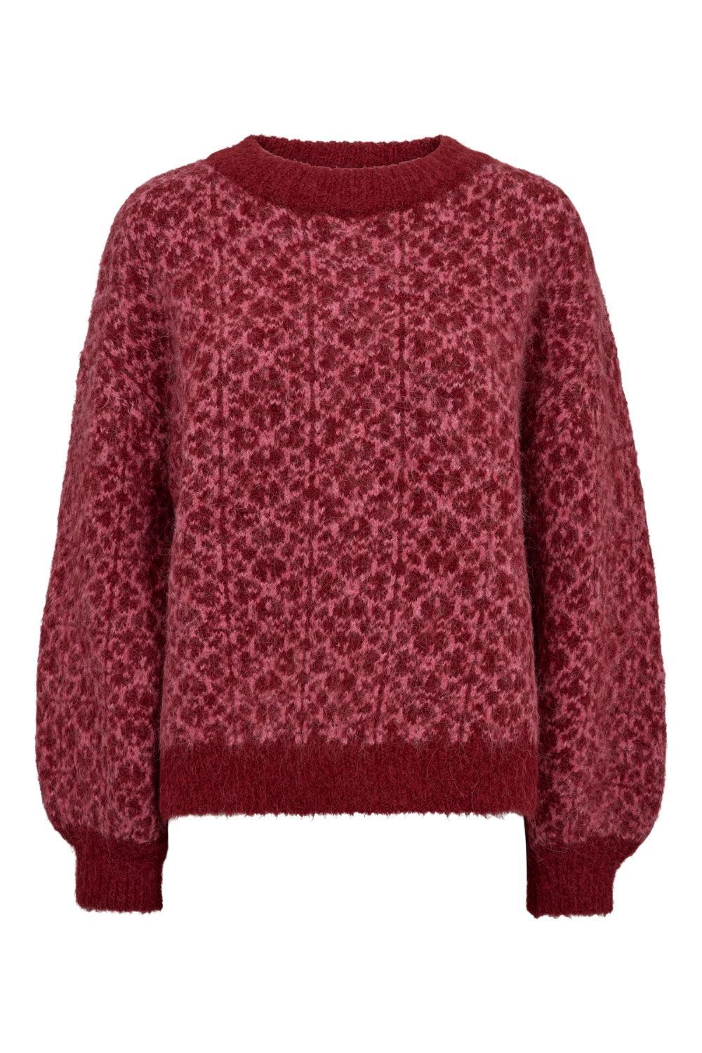 Oslo Knit Pullover Bordeaux/Rose