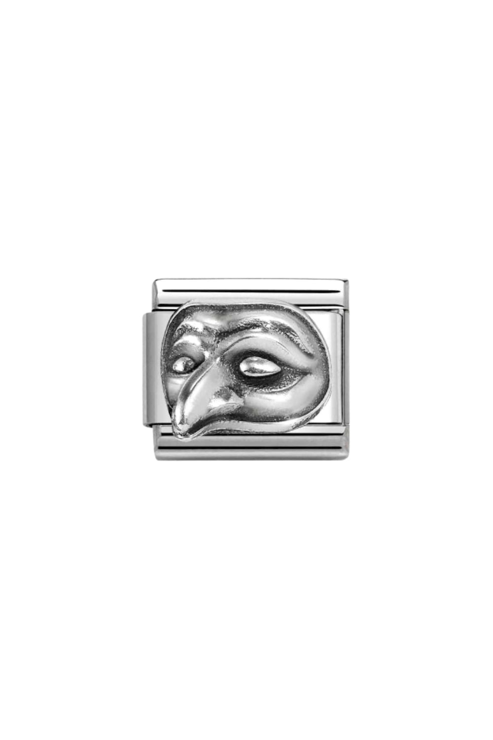 Oxidised Symbol In Steel And 925 Sterling Silver Mask