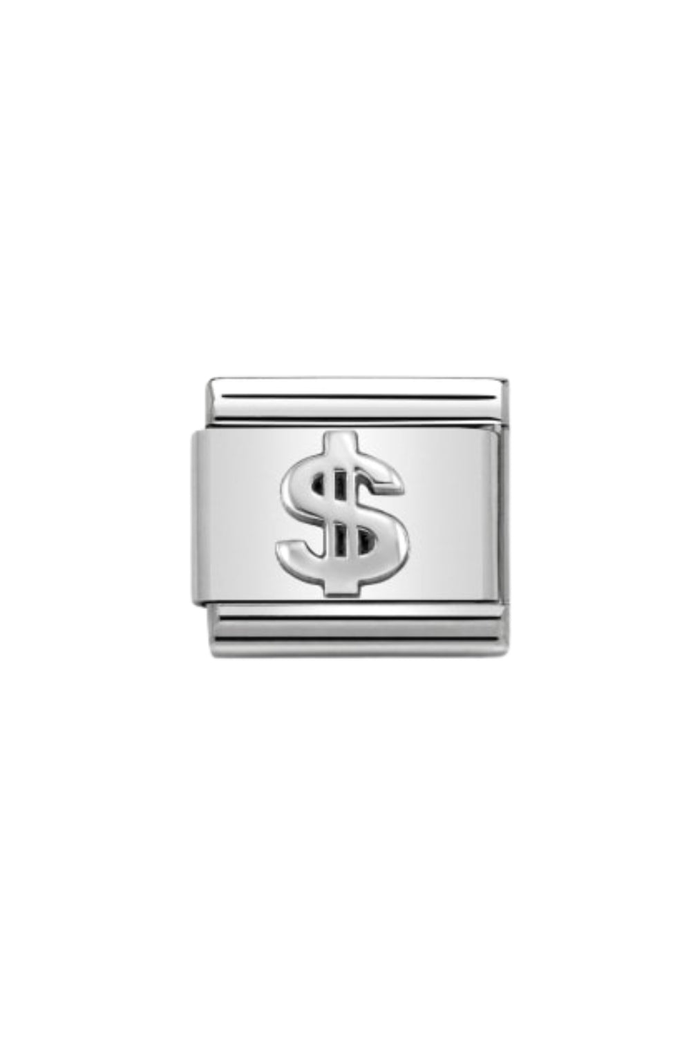 Oxidised Symbol in steel and 925 sterling silver Dollar