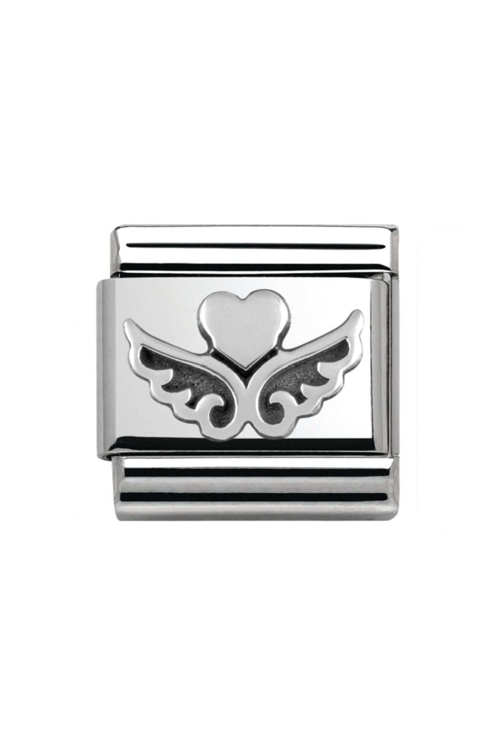 Oxidised symbols 925 sterling silver Heart with Wings