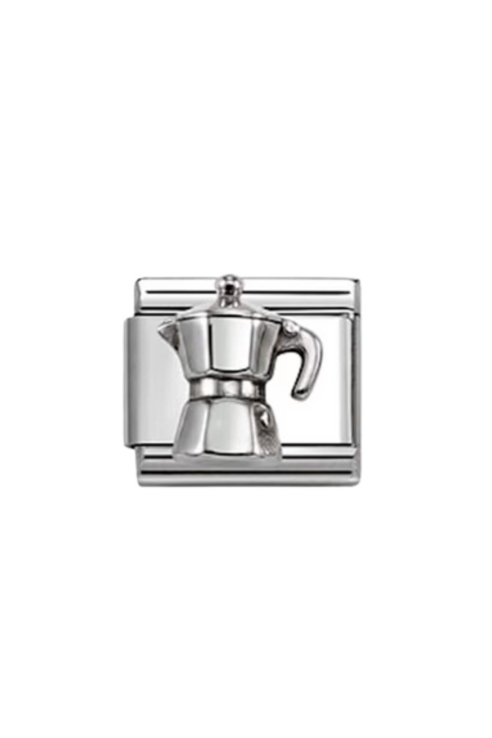 Oxidized Symbols In Steel And 925 Sterling Silver Coffee Pot