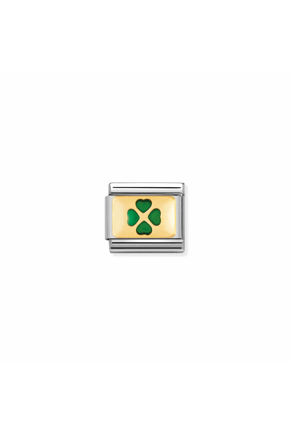 PLATES 18k Gold & Enamel Four-leaf Clover