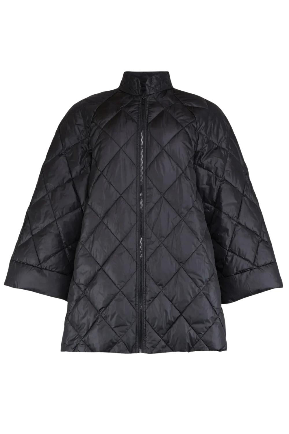 Padded A-line Parka Black