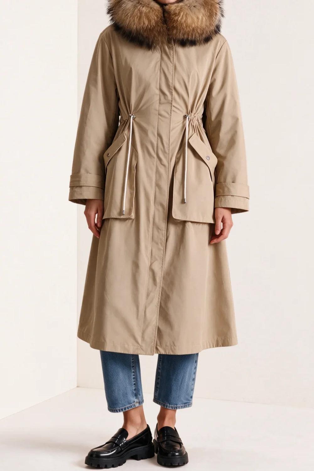 Padded Maxi Parka Camel