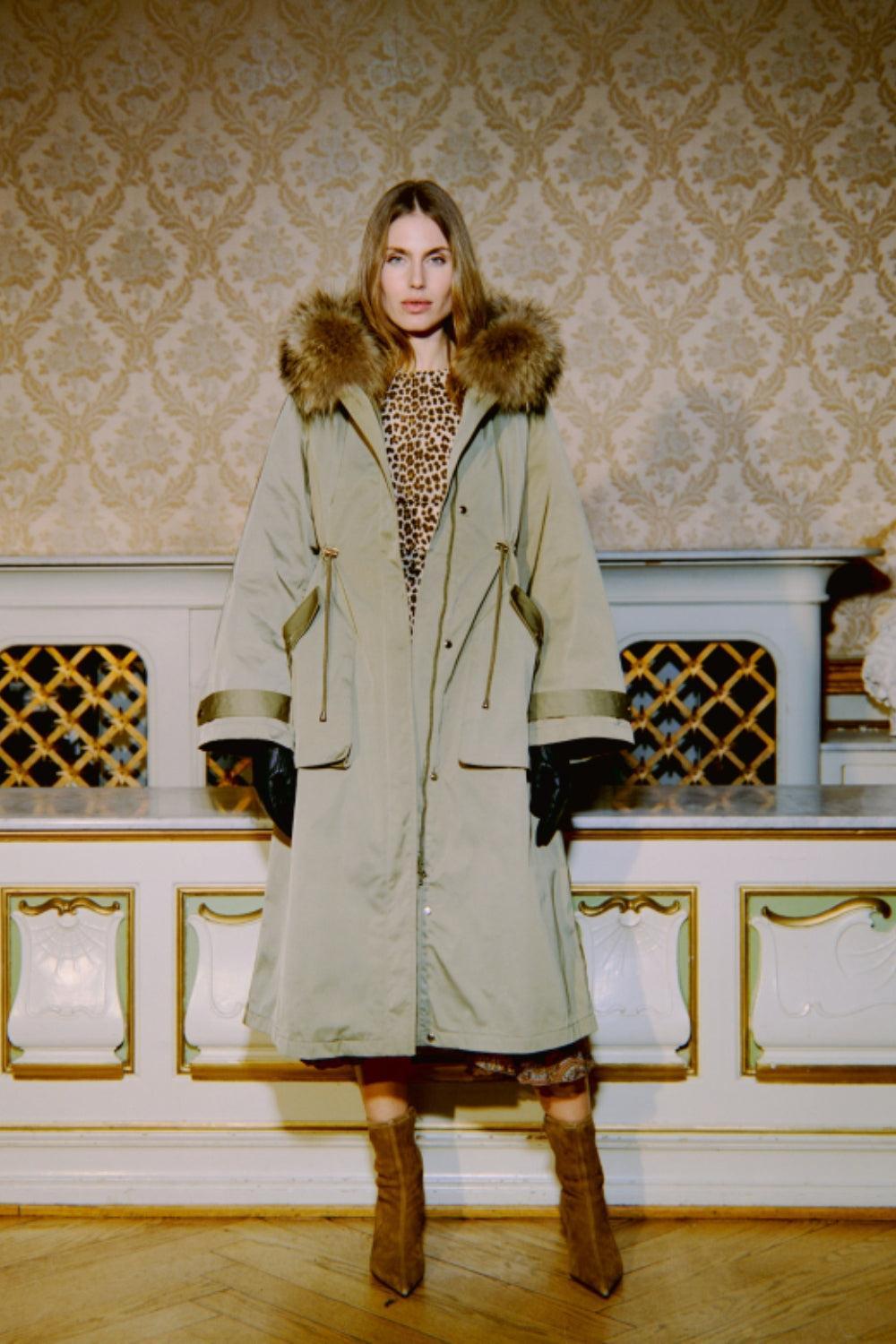 Padded Maxi Parka Green