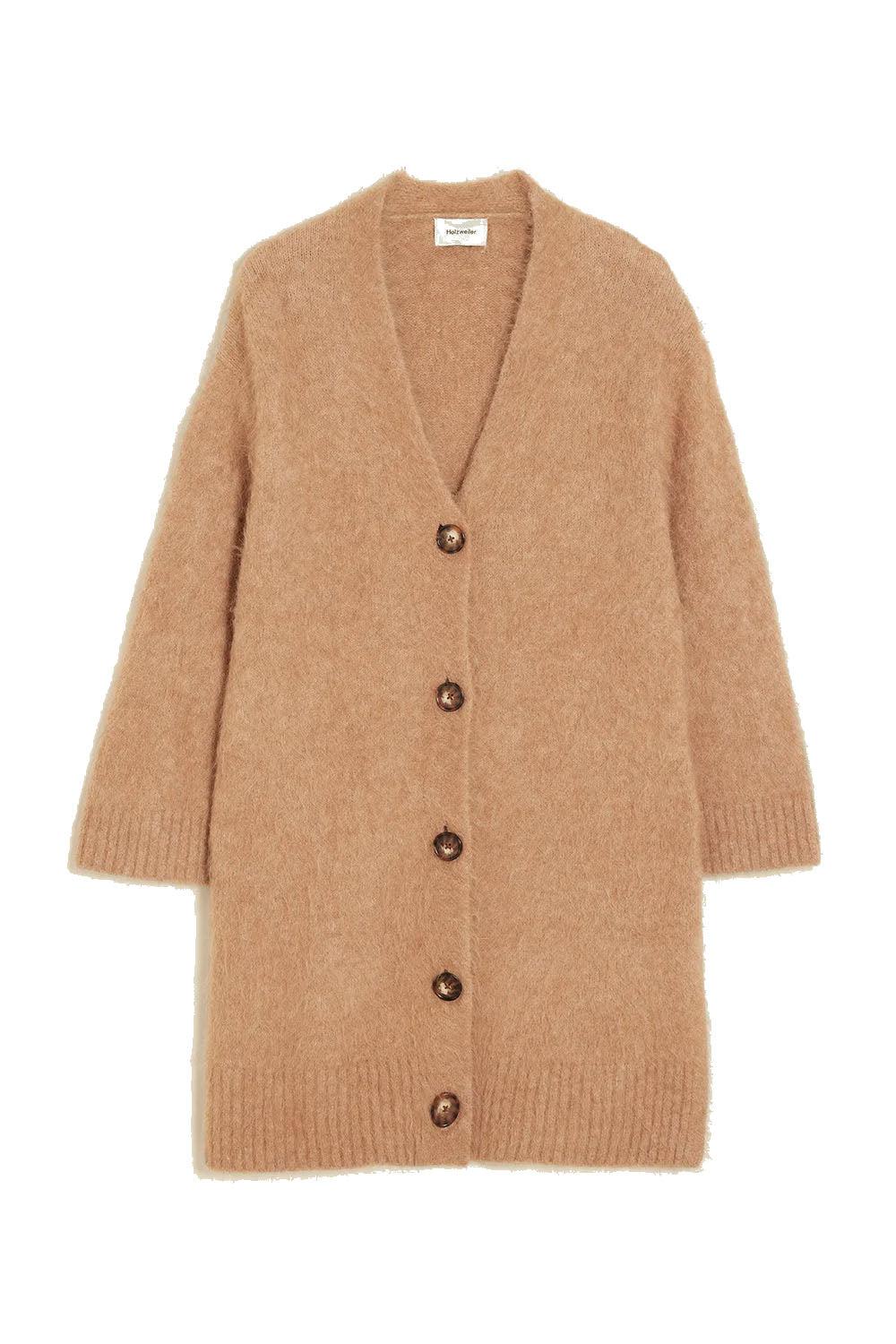 Passage Fluffy Knit Cardigan Beige