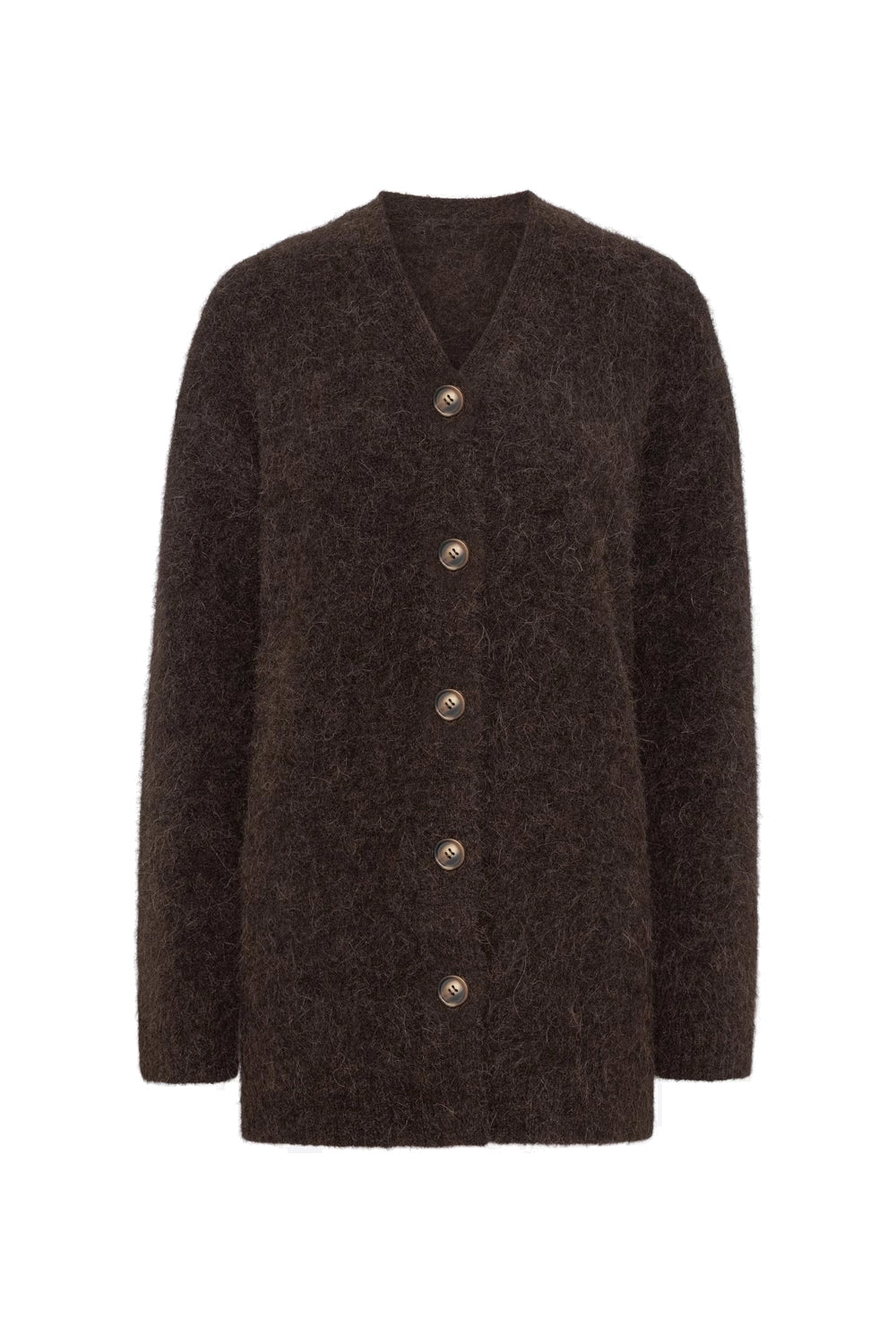 Paula Knit Cardigan Dark Brown