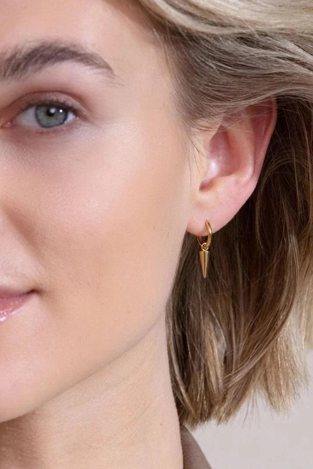 Peak Hoops Mini Gold