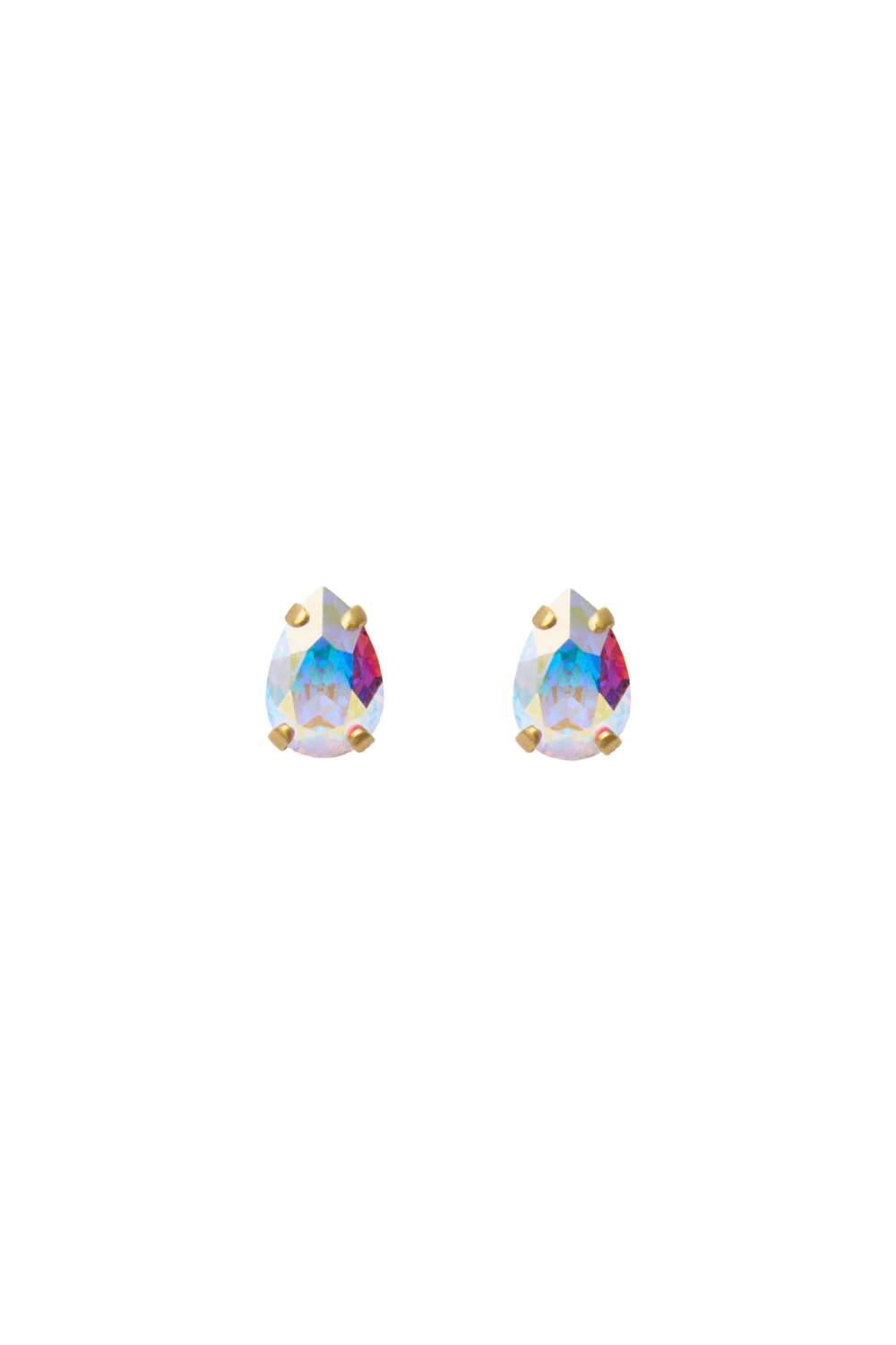 Petite Drop Stud Earrings Gold Aurore Borale