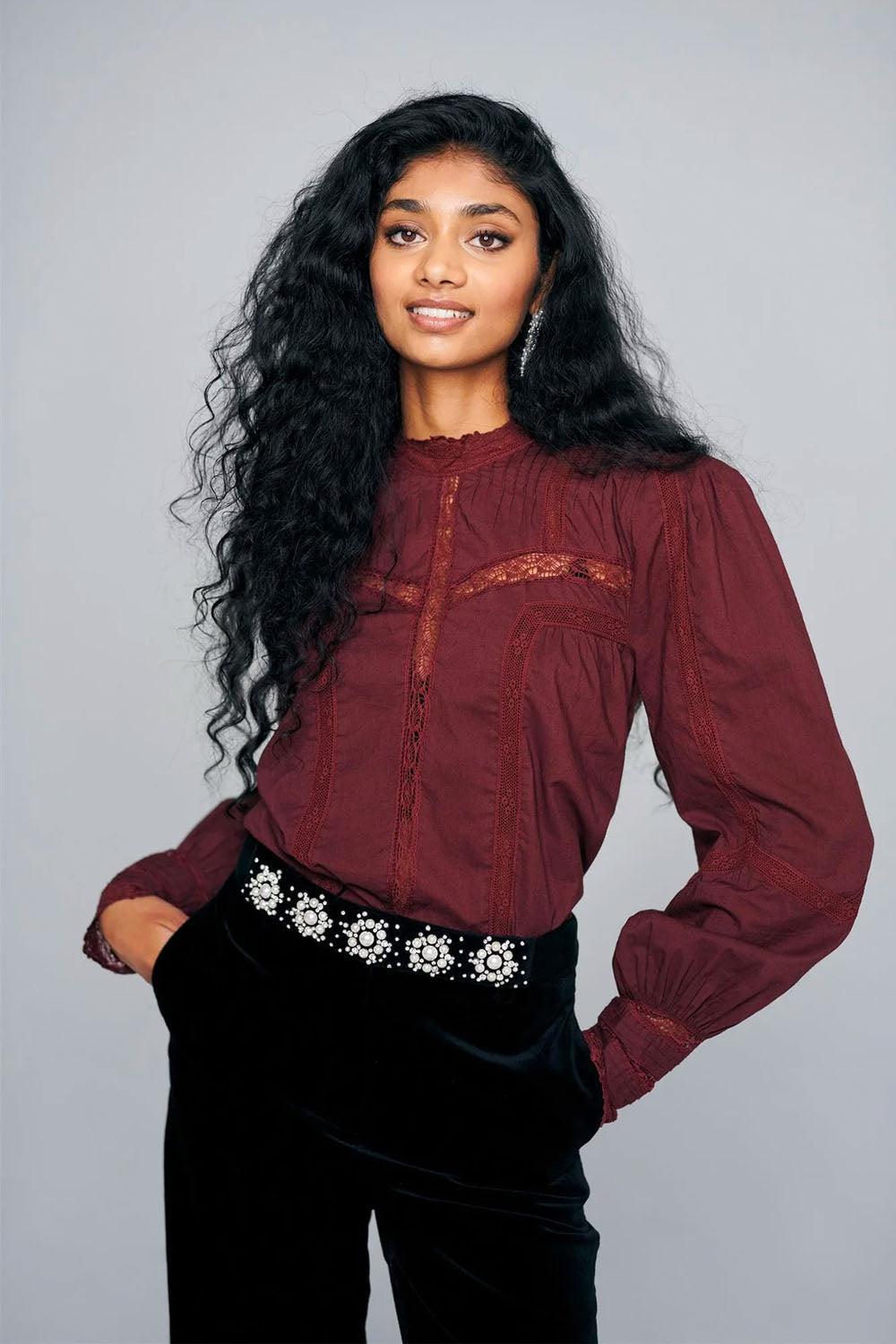 Phoebe Blouse Burgundy