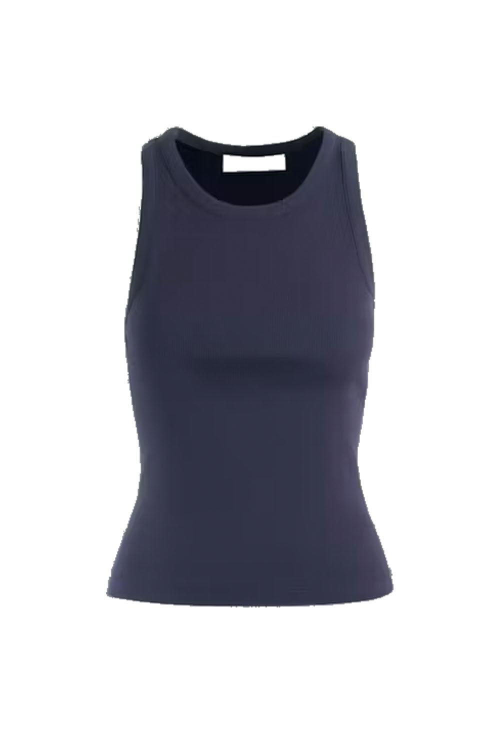 Pia Rib Singlet Navy