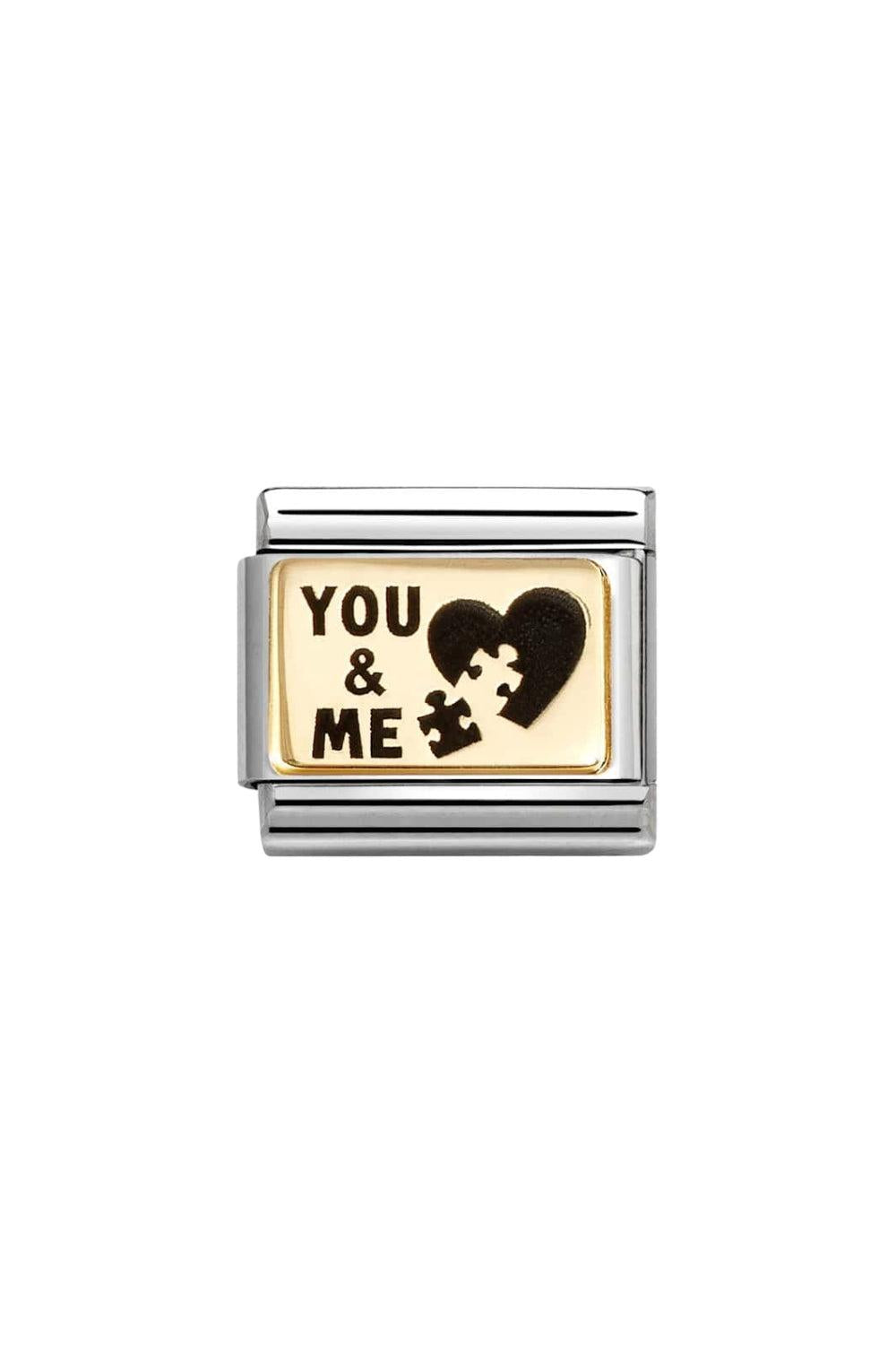 Plates 18K Gold & Enamel You & Me Puzzle