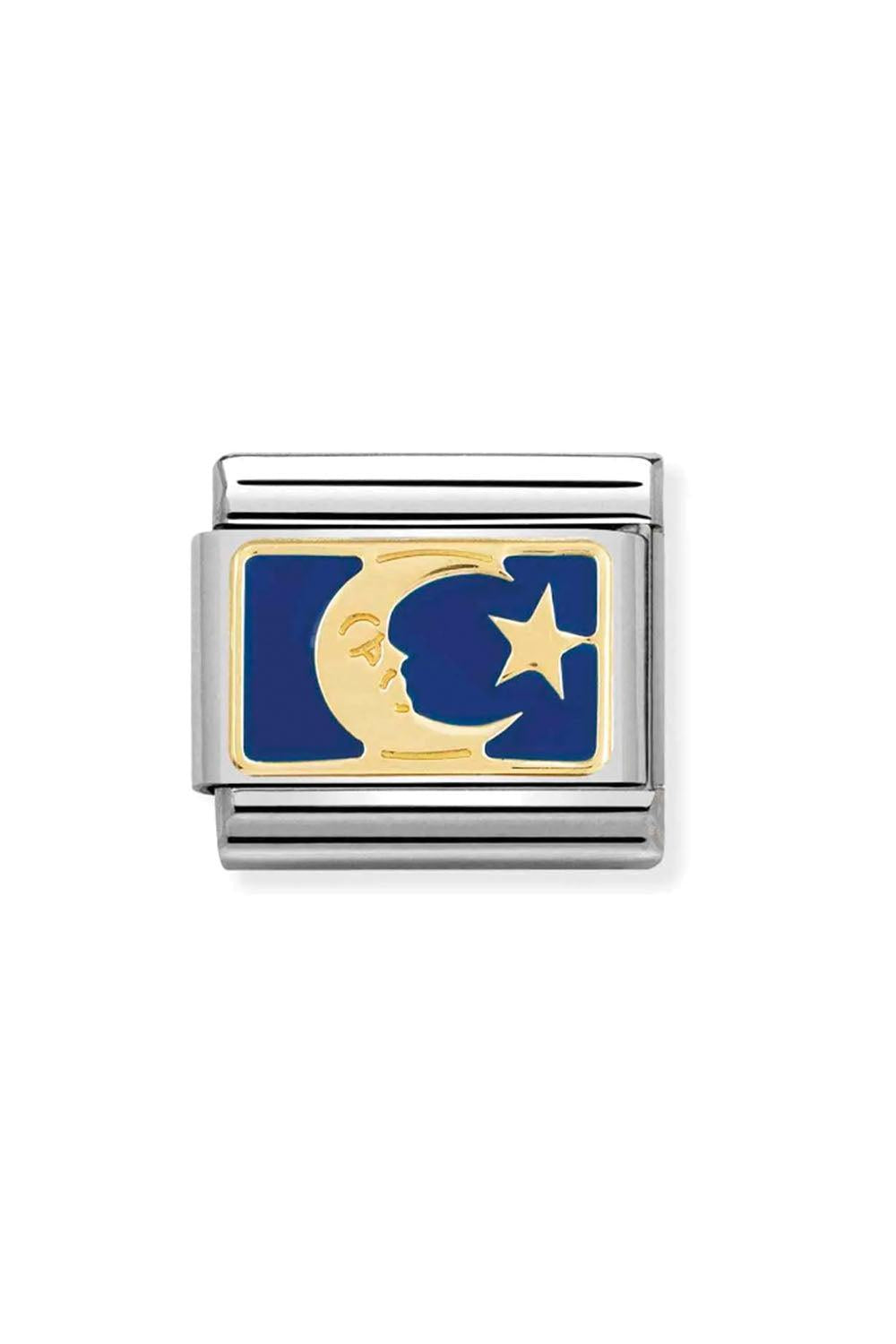 Plates 18k Gold & enamel Moon Blue Plate