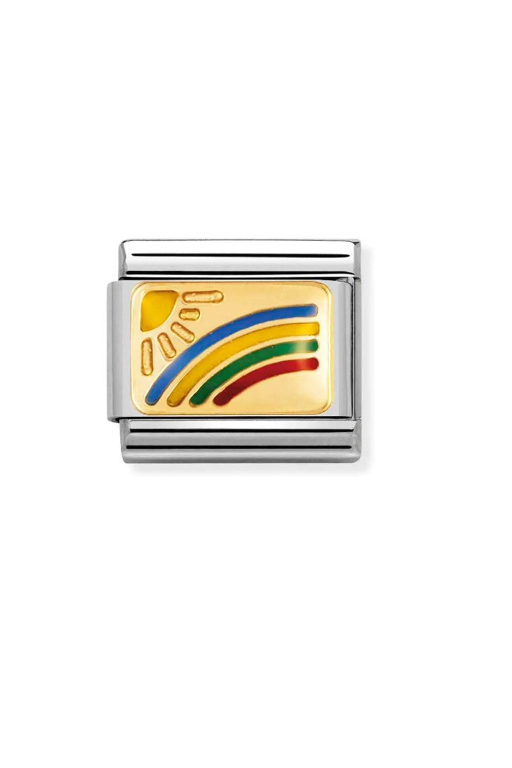 Plates 18k Gold & enamel Rainbow