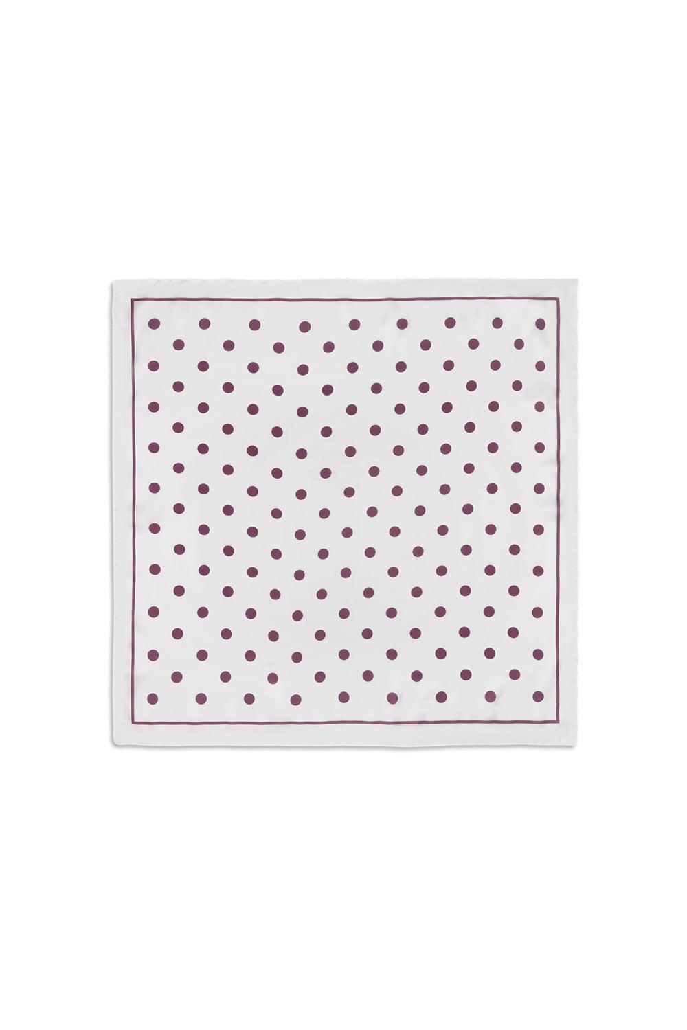 Polka Dot Scarf Burgundy