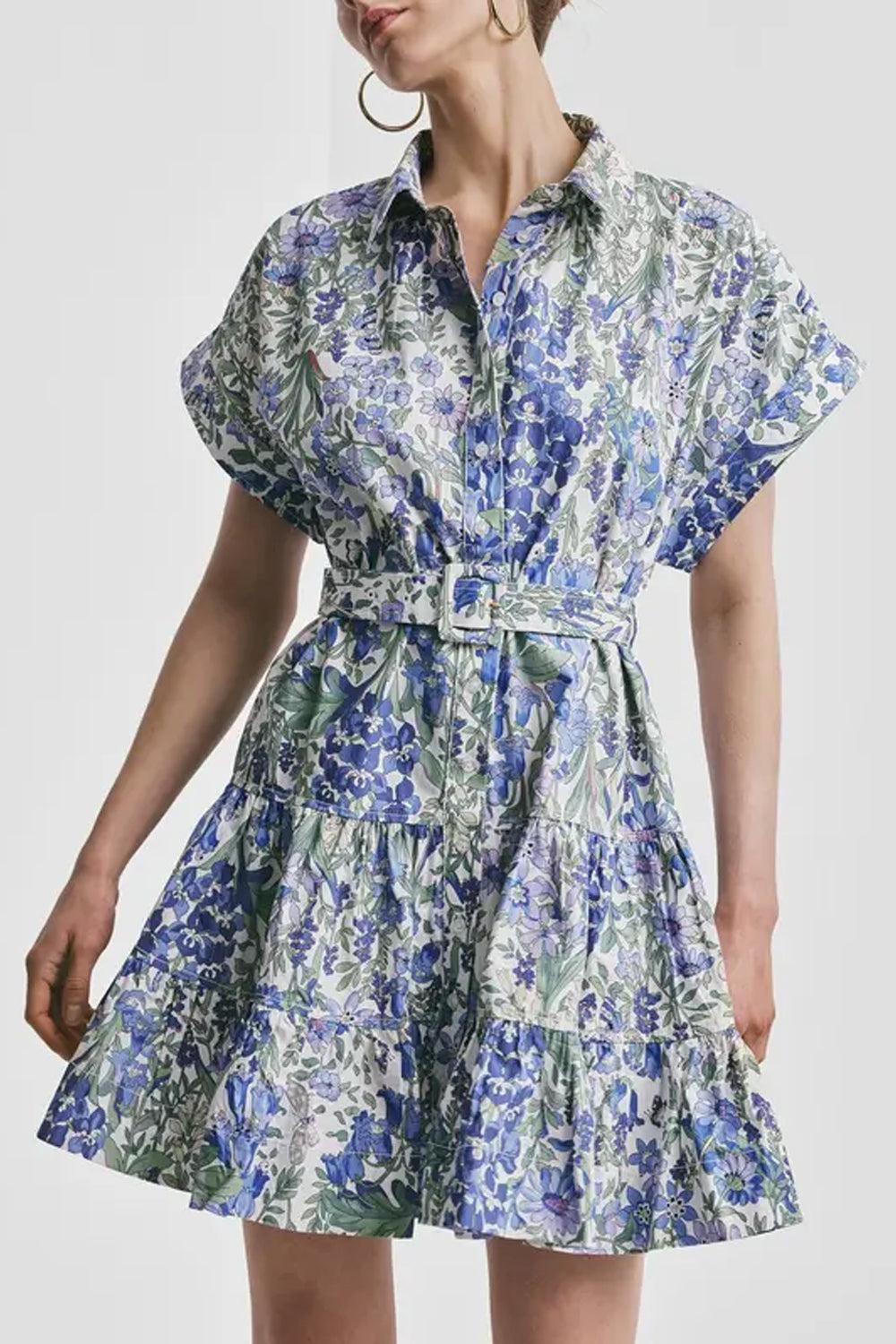Poplin Belt Dress Delightful Garden