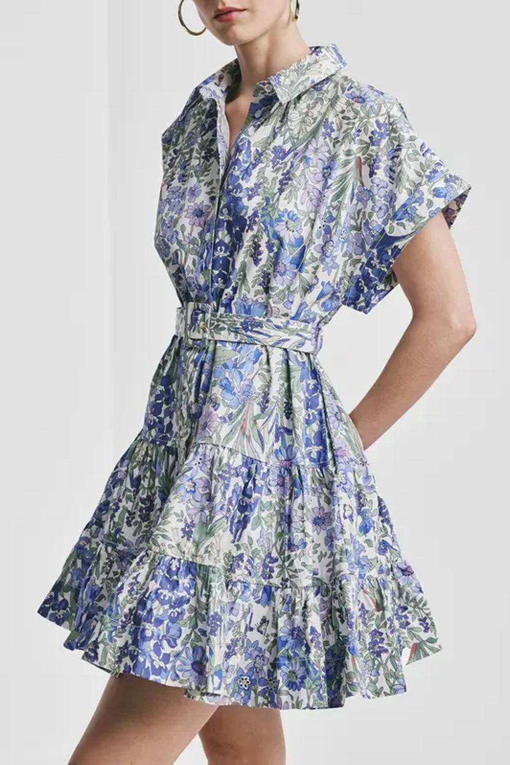 Poplin Belt Dress Delightful Garden