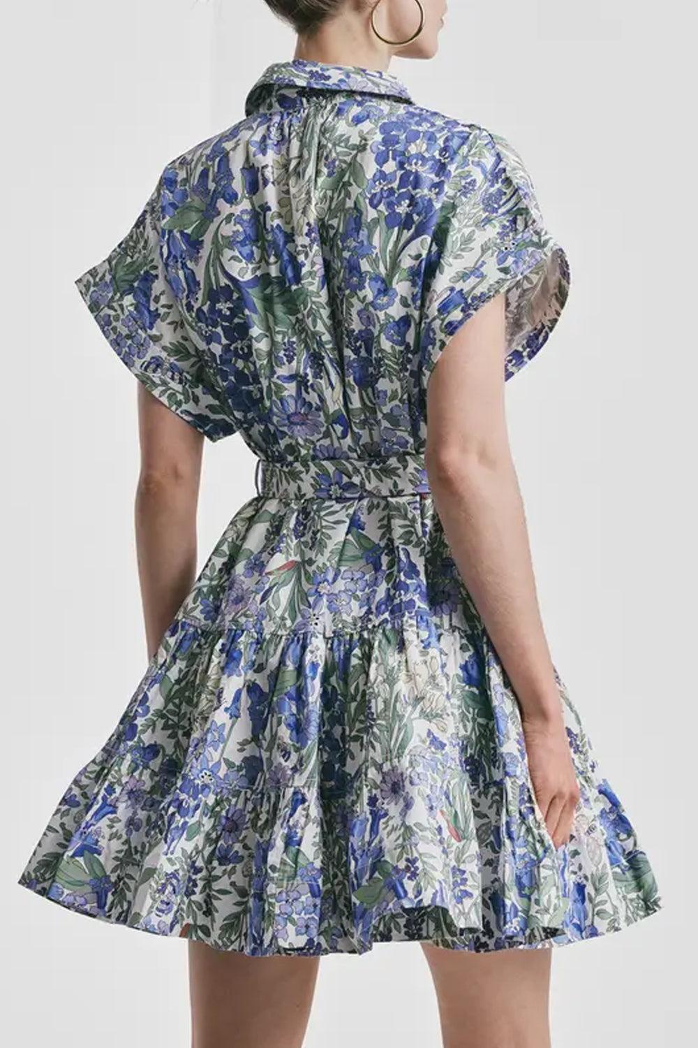 Poplin Belt Dress Delightful Garden