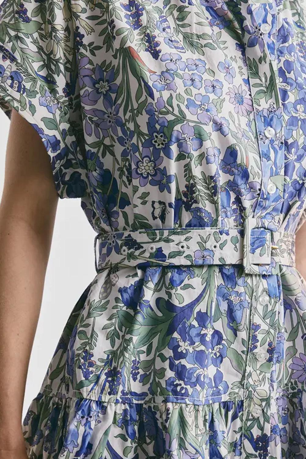Poplin Belt Dress Delightful Garden