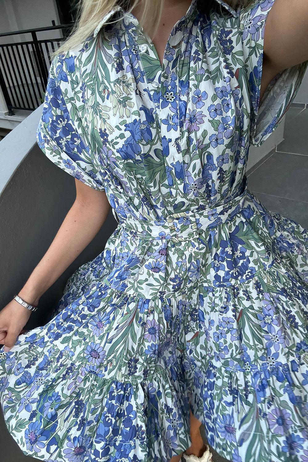 Poplin Belt Dress Delightful Garden