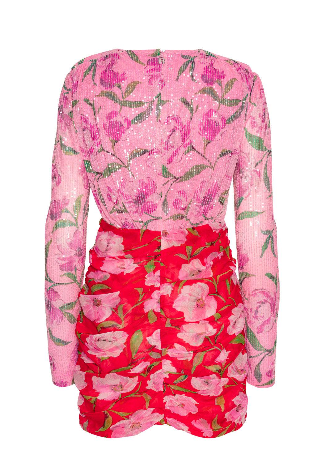 Printed Mini LS Dress Wildeve Prism Pink