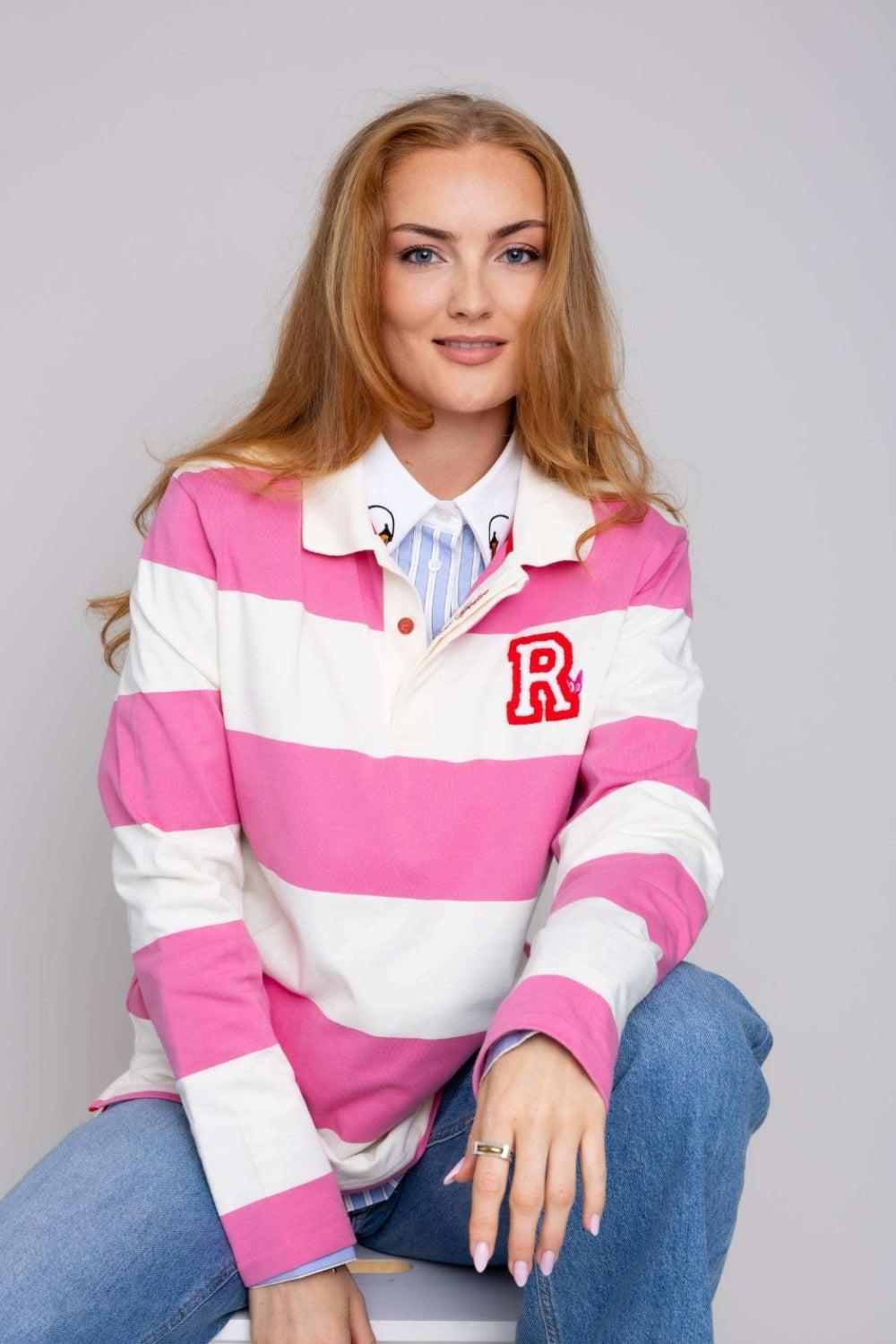 R Rugger Pink Striped
