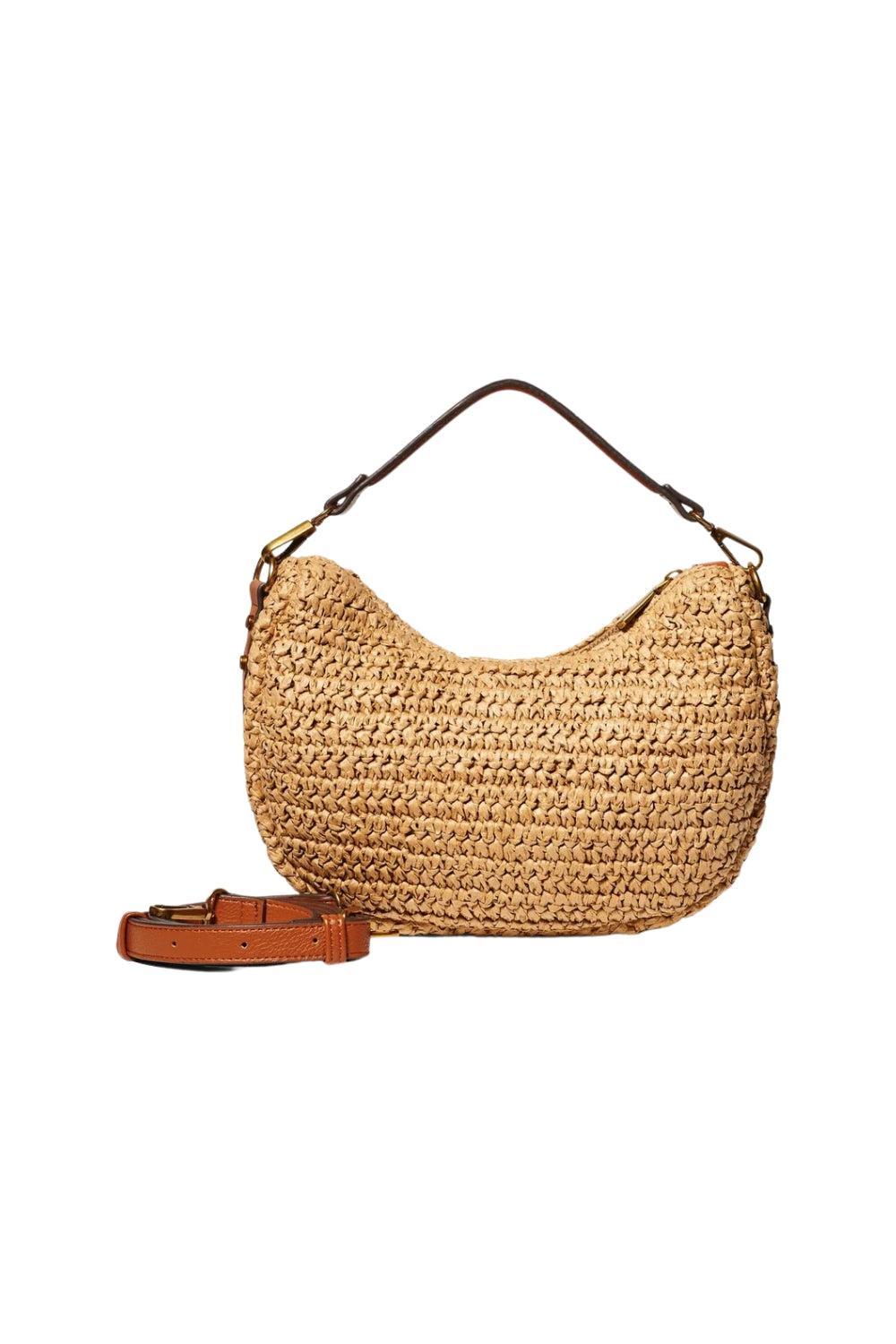Raffia Shoulder bag Brown