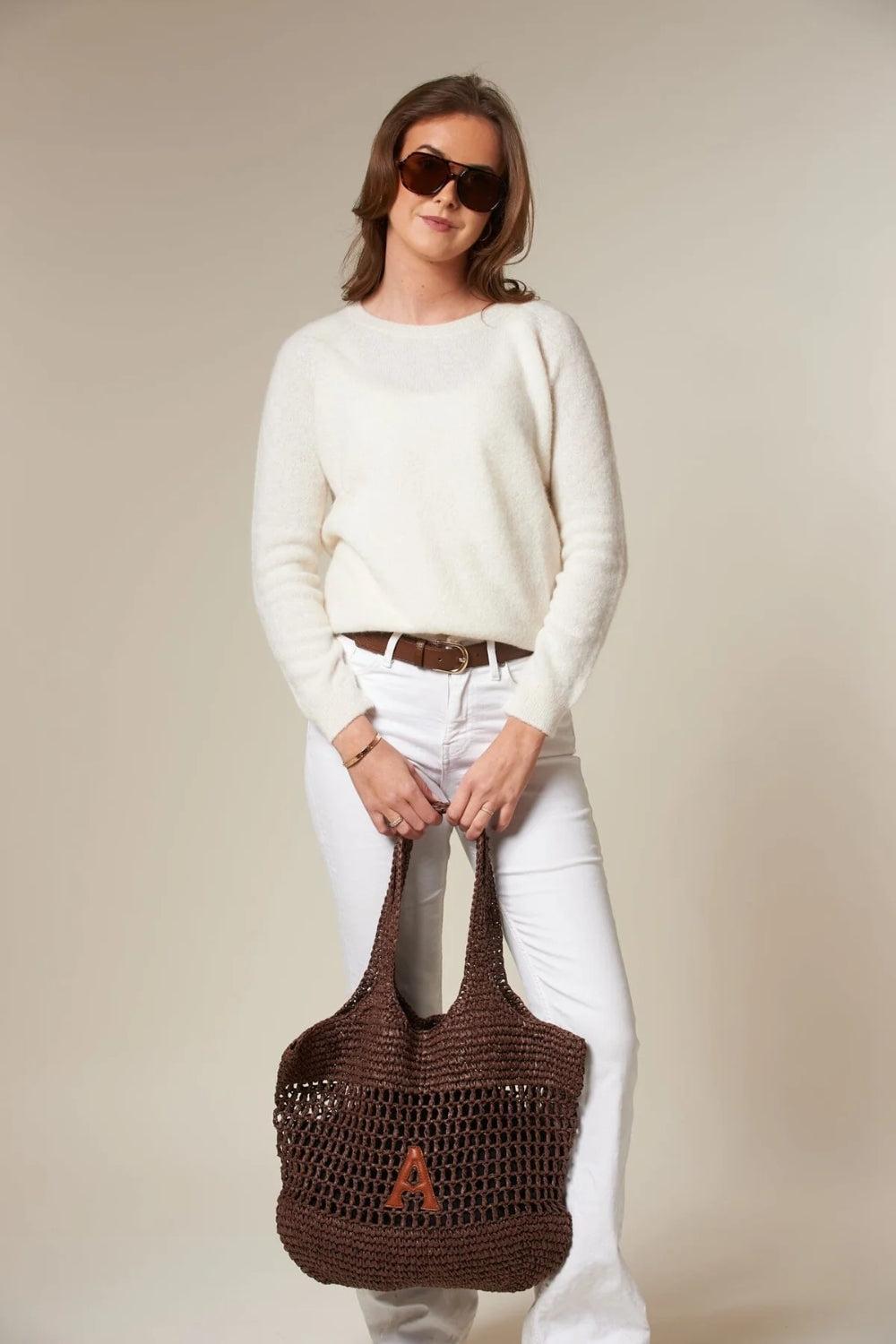 Raffia Tote Brown