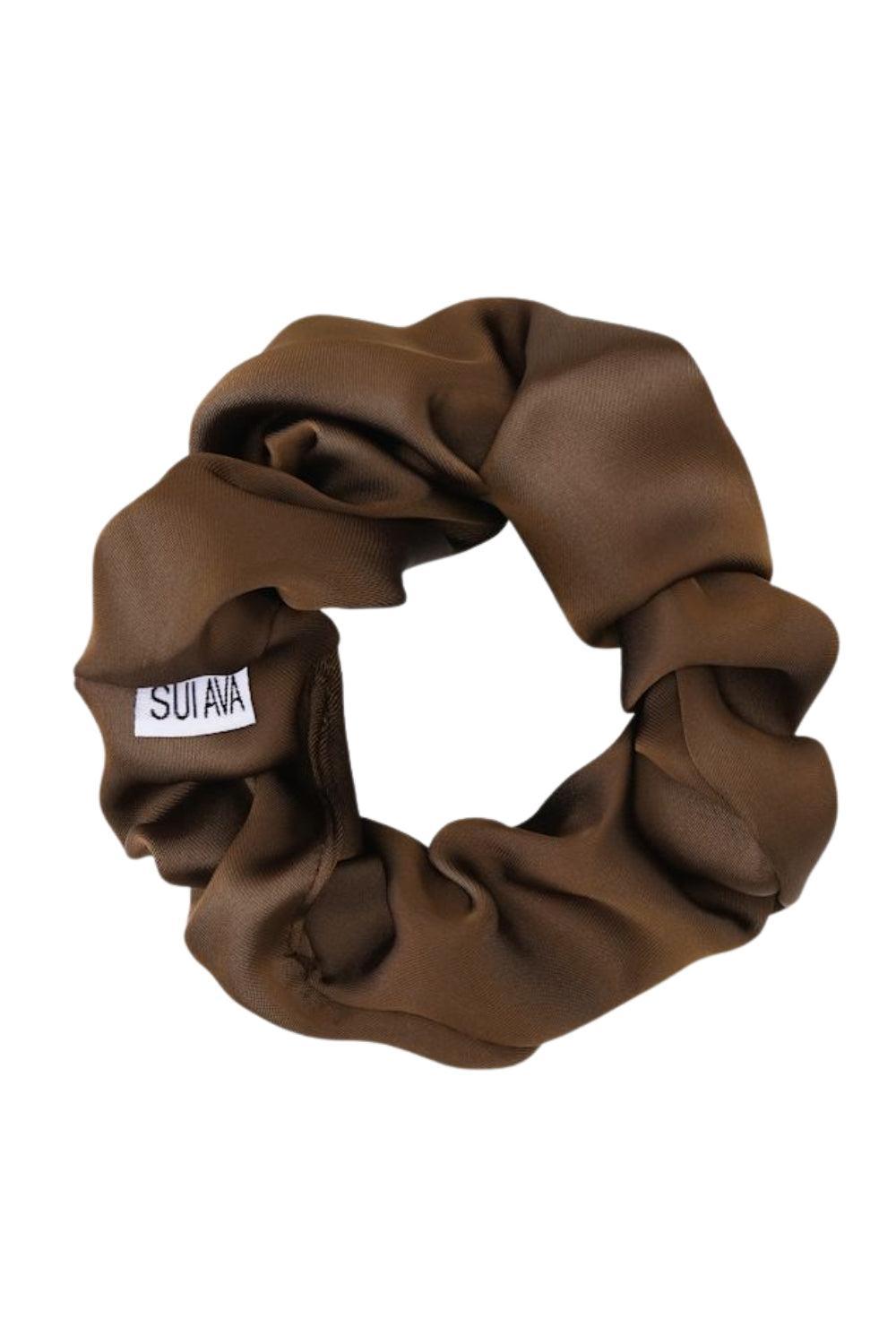Ribbon Scrunchie Brown