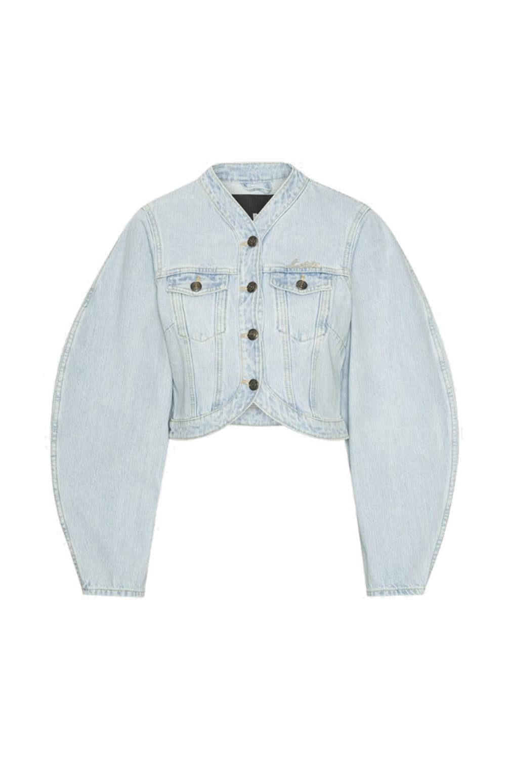 Round Sleeve Denim Jacket