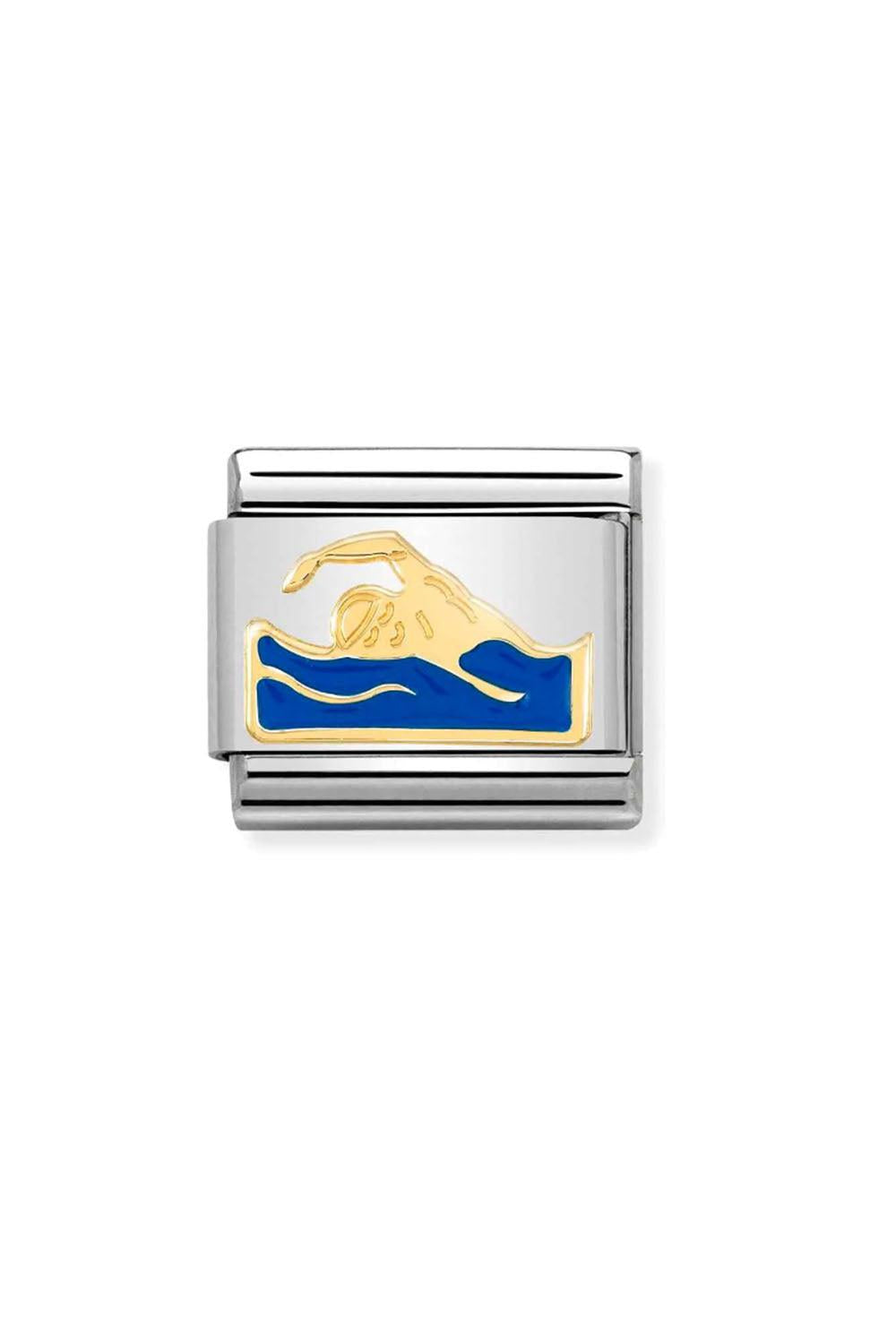 SPORTS 18k Gold & enamel Swimmer