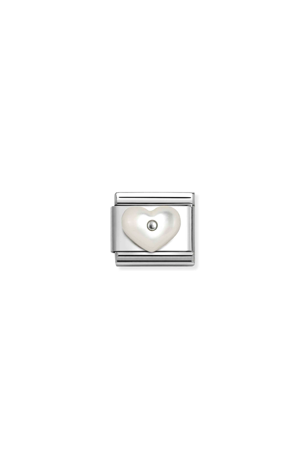 STONE SYMBOLS 18k Gold & White Mother of pearl Heart