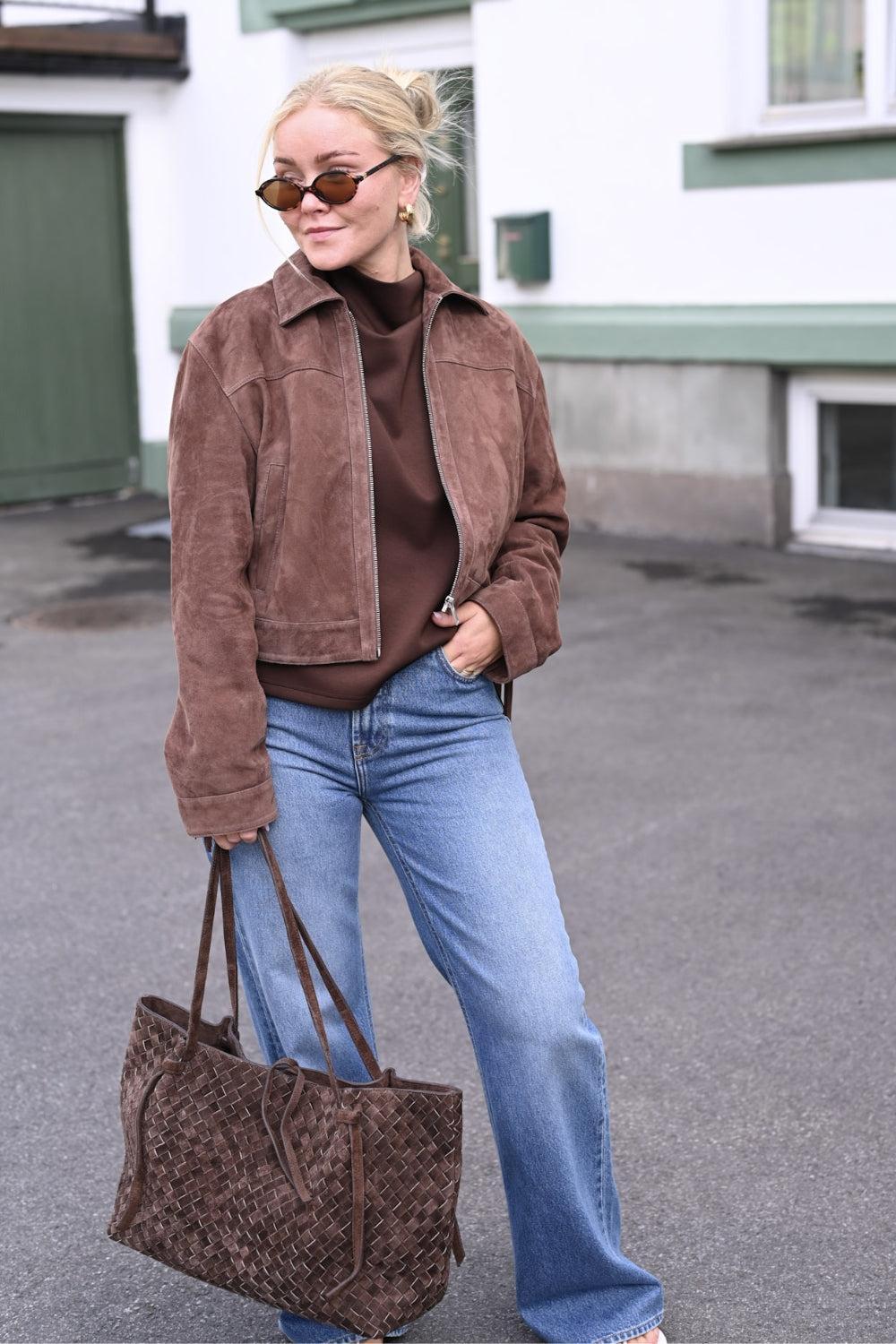 SUE Goat Suede Sturdy Marrone