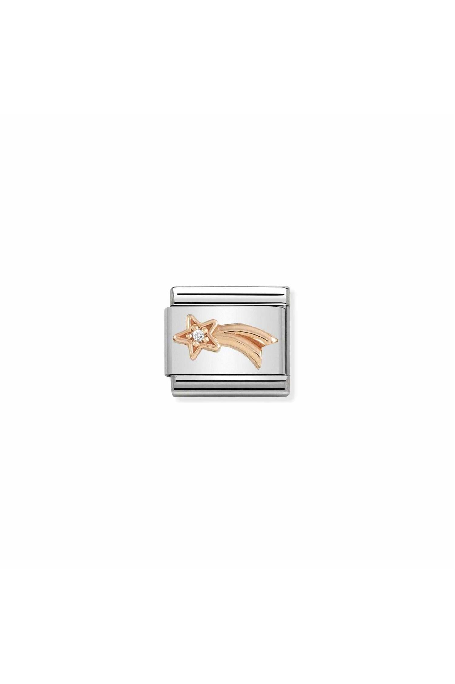 SYMBOLS 9k rose gold and CZ Shooting Star with CZ