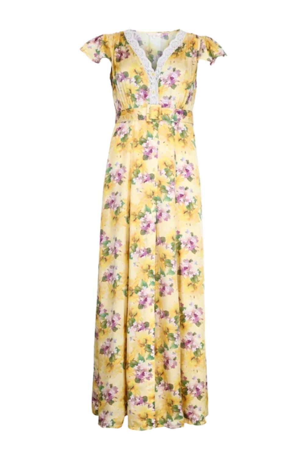 Satin Gown Sunflower Haze