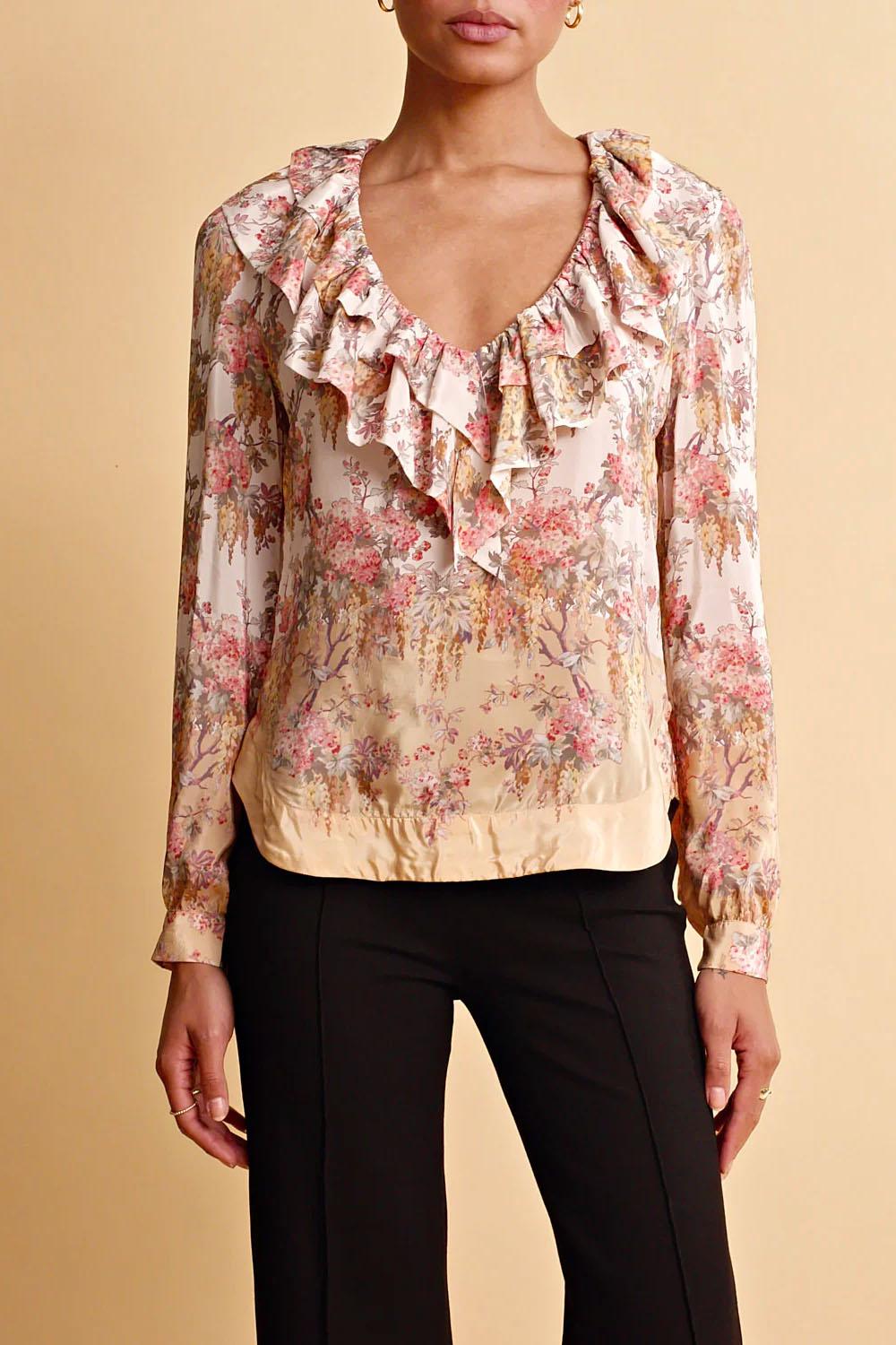 Satin Ruffle Blouse Daylight