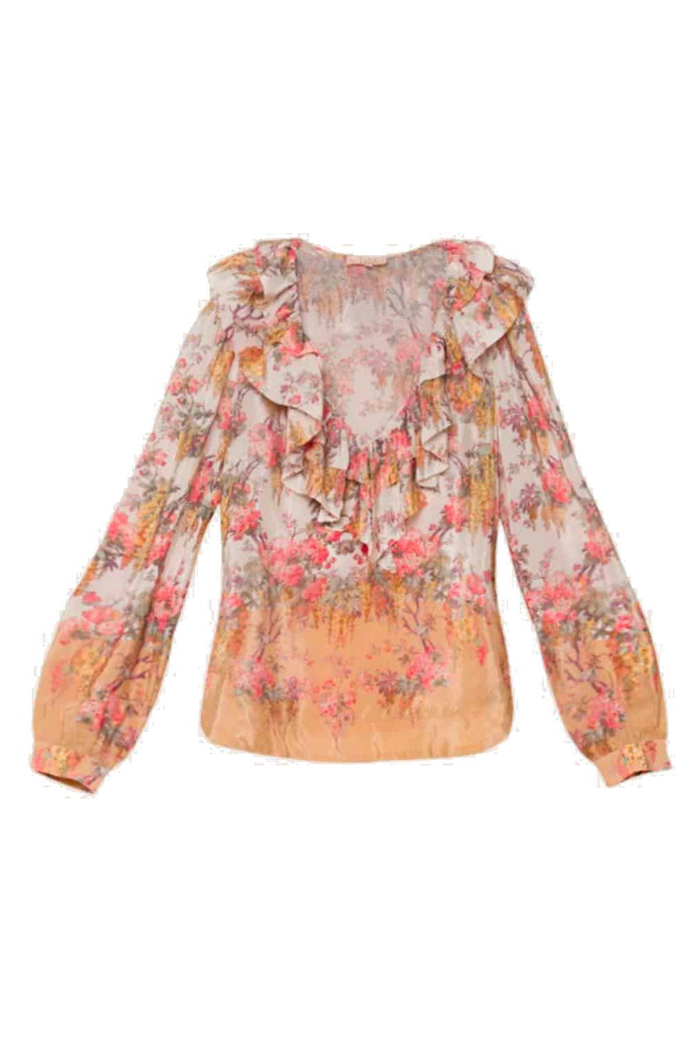 Satin Ruffle Blouse Daylight