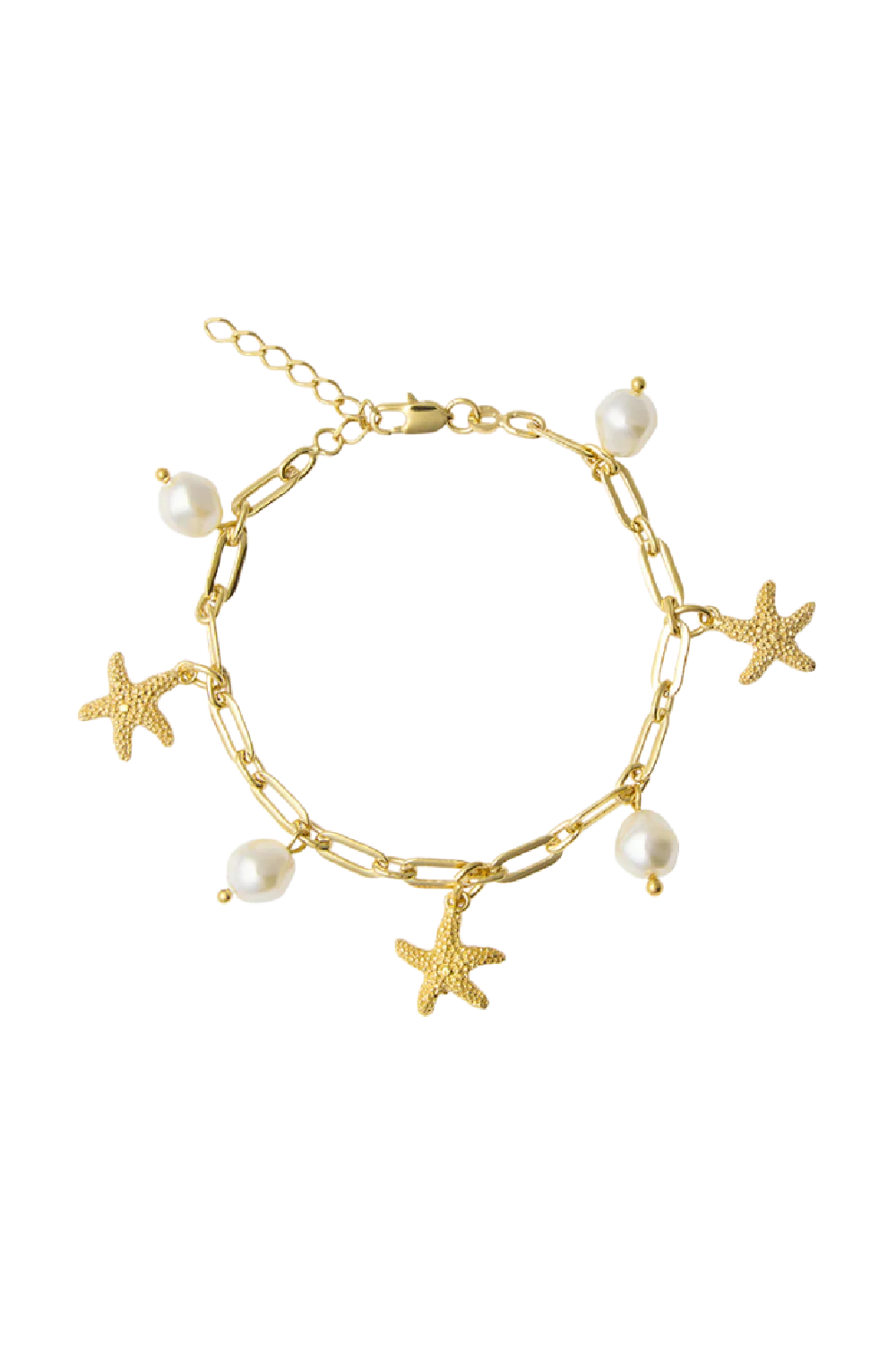 Sea Star Bracelet Gold Pearl