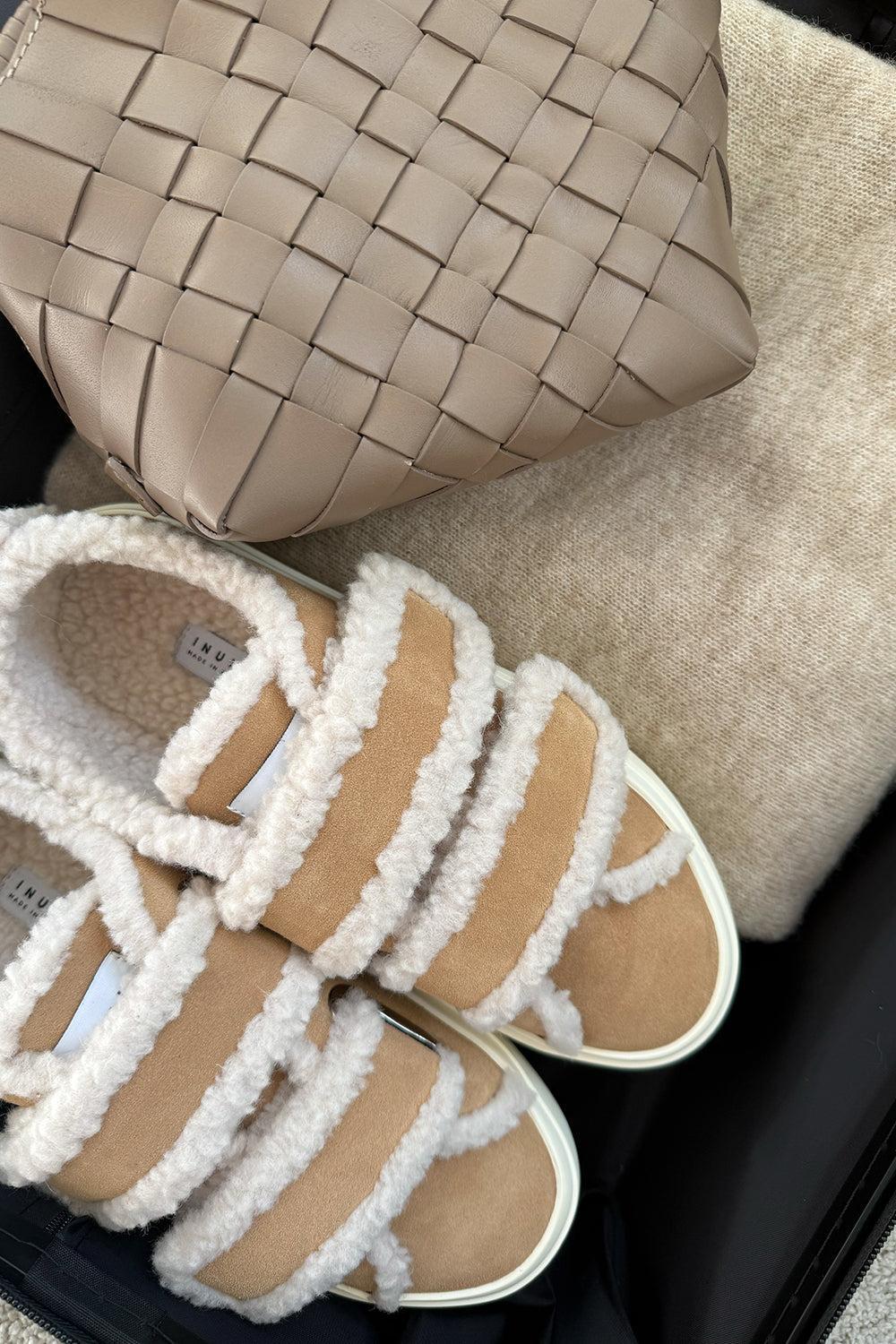 Shearling Low Velcro Beige
