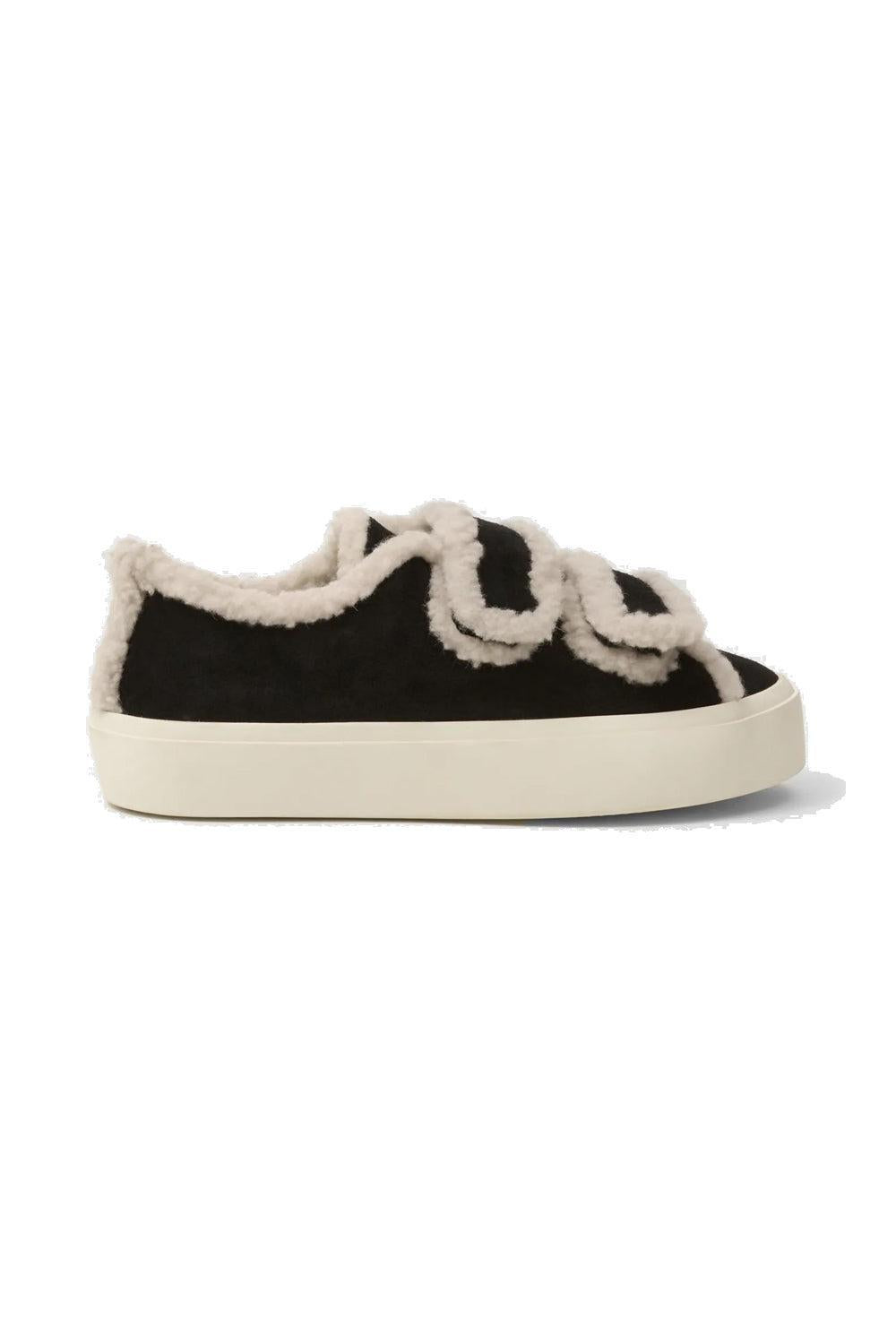 Shearling Low Velcro Black