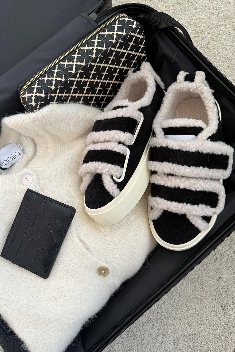 Shearling Low Velcro Black